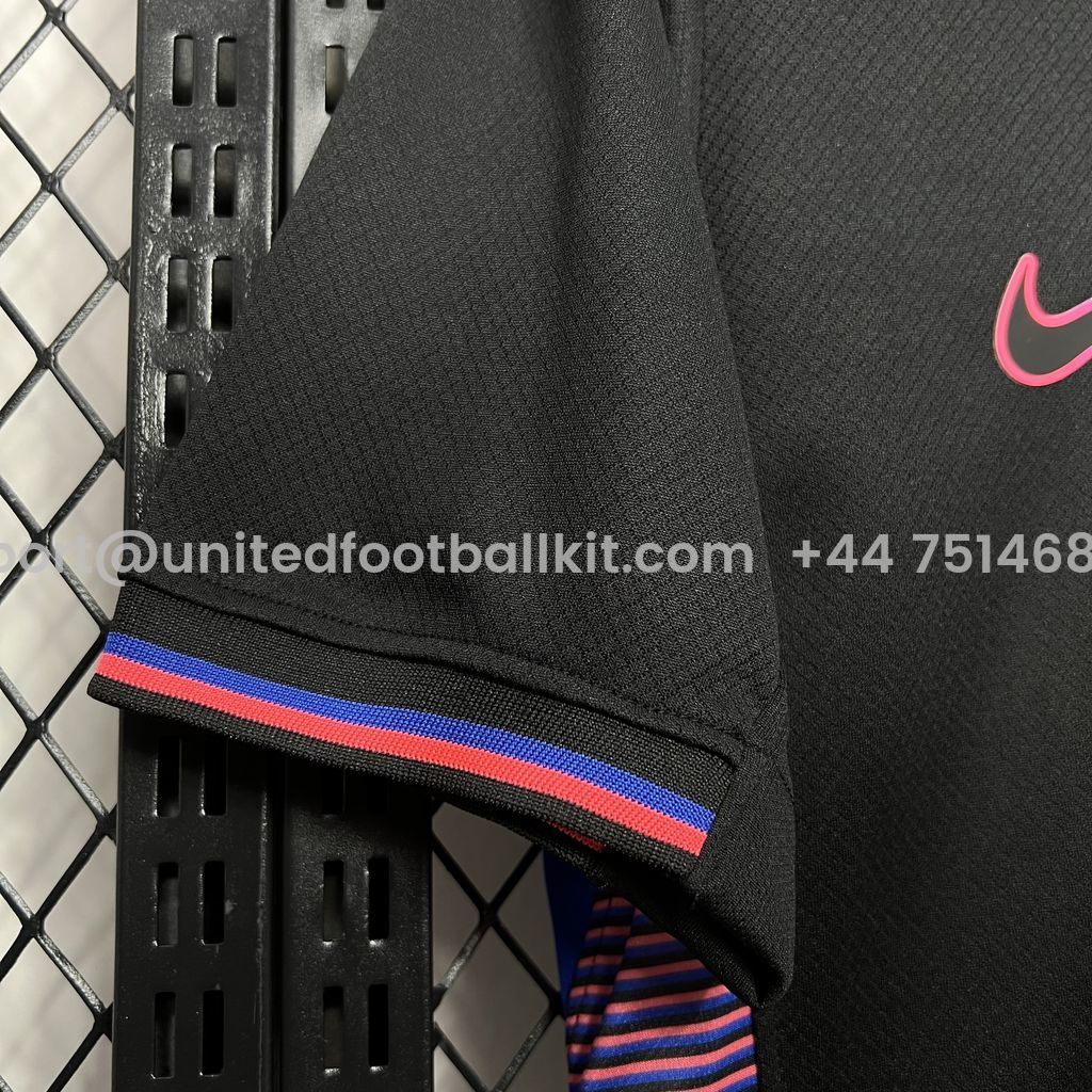 Unitedfootballkit.com | Barcelona 24-25 Black Pink Speical Jersey - Fans Version -Customize Name, Number and Patch | Worldwide Shipping