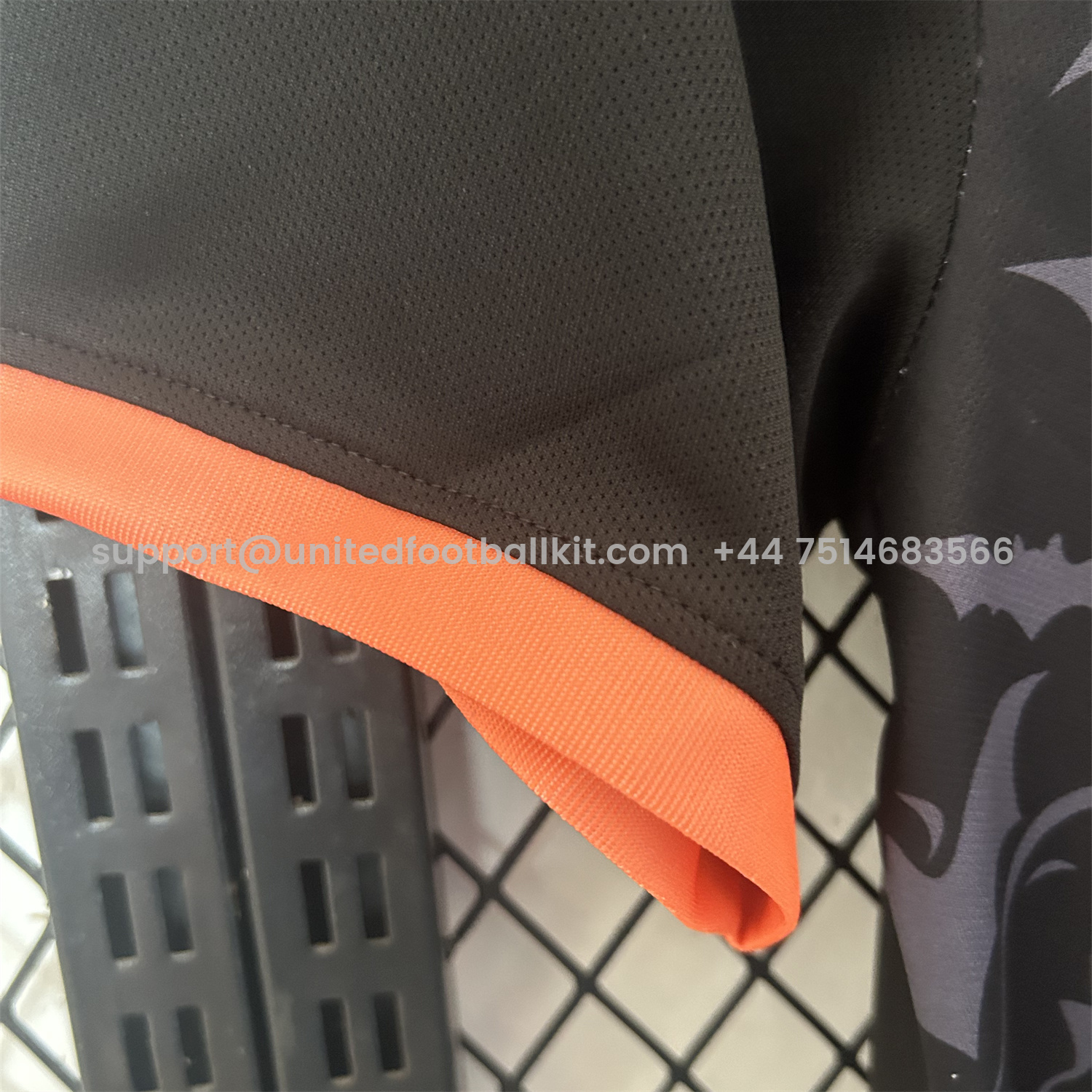 Unitedfootballkit.com | Barcelona 25-26 Halloween Pumpkin Silhouette Black Jersey - Fans Version -Customize Name, Number and Patch | Worldwide Shipping