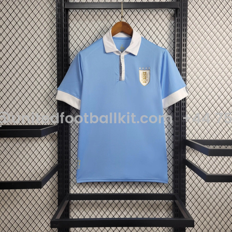 Unitedfootballkit.com | Uruguay 2024 Home Stadium Jersey - Fans Version -Customize Name, Number and Patch | Worldwide Shipping