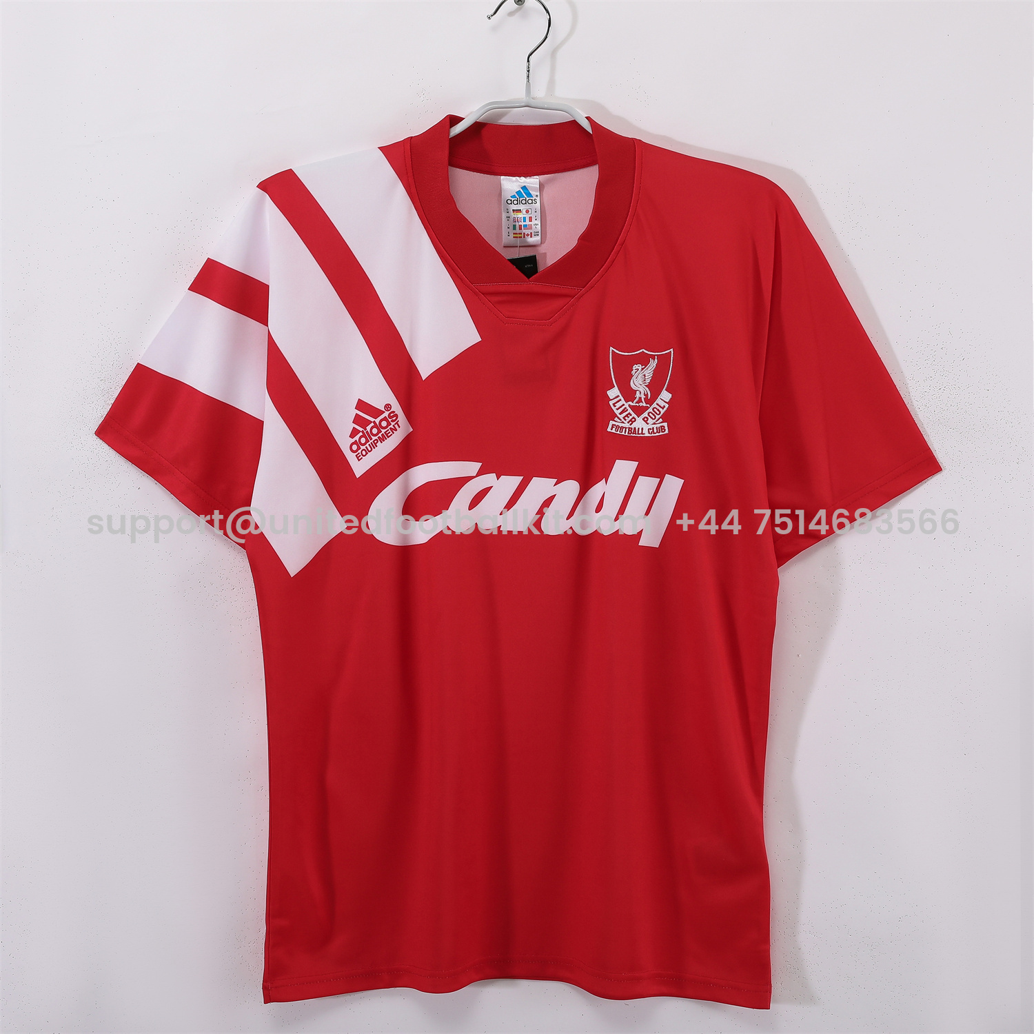 Unitedfootballkit.com | Retro Liver.pool 1991-92 Home Jersey -Customize Name, Number and Patch | Worldwide Shipping
