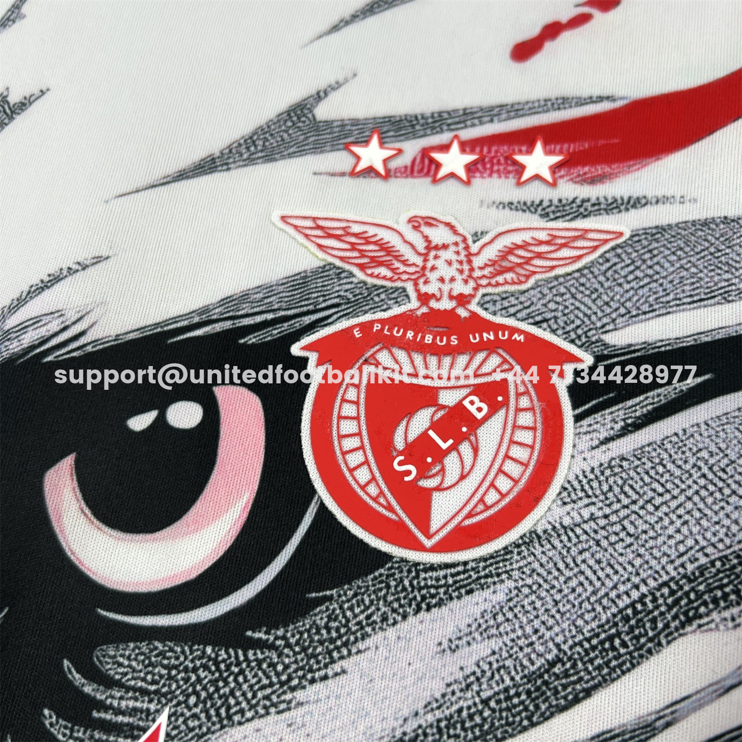 Unitedfootballkit.com | Benfica 25-26 White Eagle Black Special Jersey - Fans Version -Customize Name, Number and Patch | Worldwide Shipping