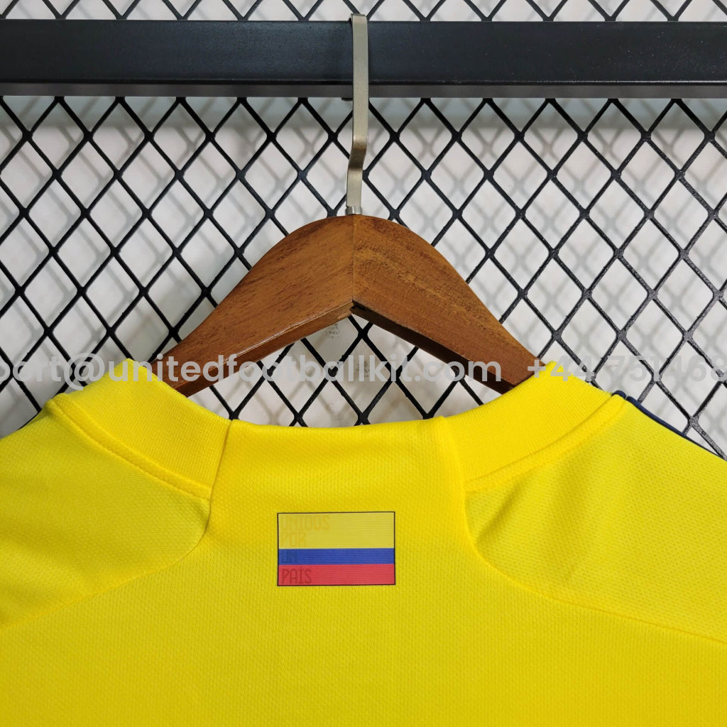 Unitedfootballkit.com | Colombia 2022 Home Stadium Jersey - Fans Version -Customize Name, Number and Patch | Worldwide Shipping