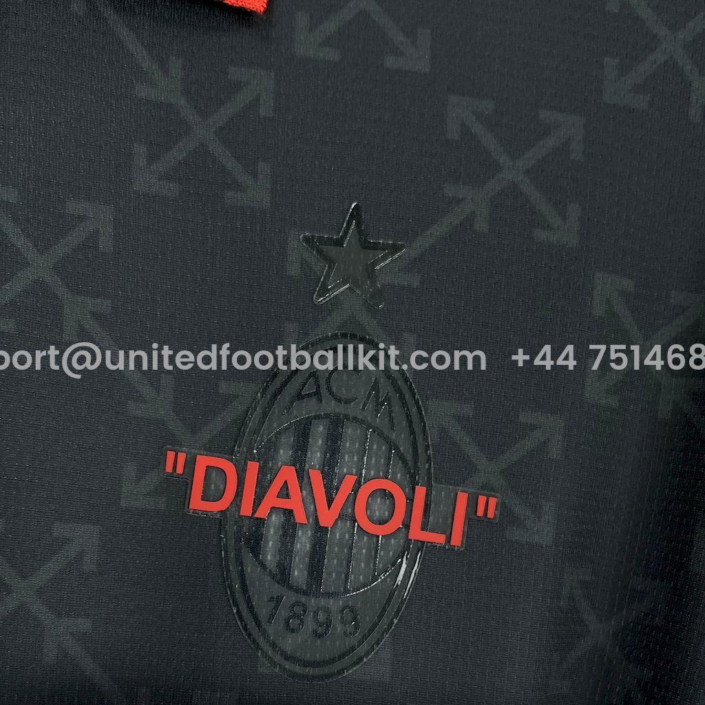 Unitedfootballkit.com | AC Milan 24-25 Black Green “Diavoli” Special Edition Jersey - Fans Version -Customize Name, Number and Patch | Worldwide Shipping