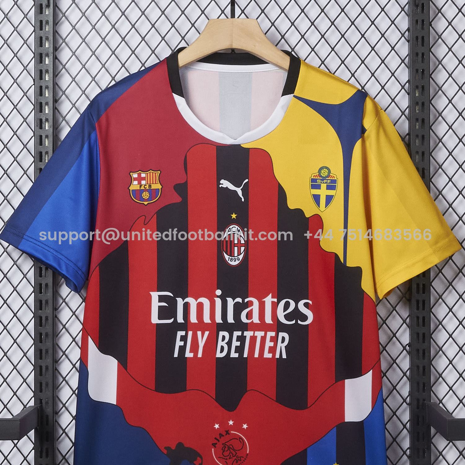 Unitedfootballkit.com | Zlatan Ibrahimović Career Commemorative Jersey - Fans Version - AC Milan Inter Milan Barcelona Ajax Paris Saint-Germain PSG Sweden -Customize Name, Number and Patch | Worldwide Shipping