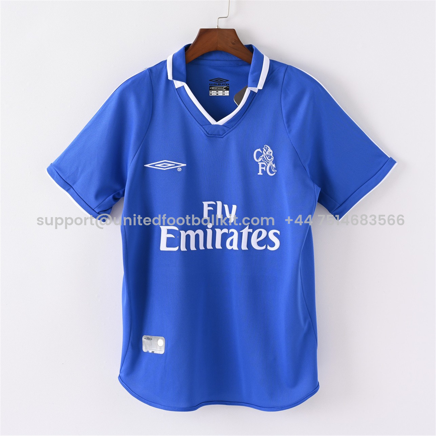 Unitedfootballkit.com | Retro C.H.E.L.S.E.A 2001-03 Home Jersey -Customize Name, Number and Patch | Worldwide Shipping