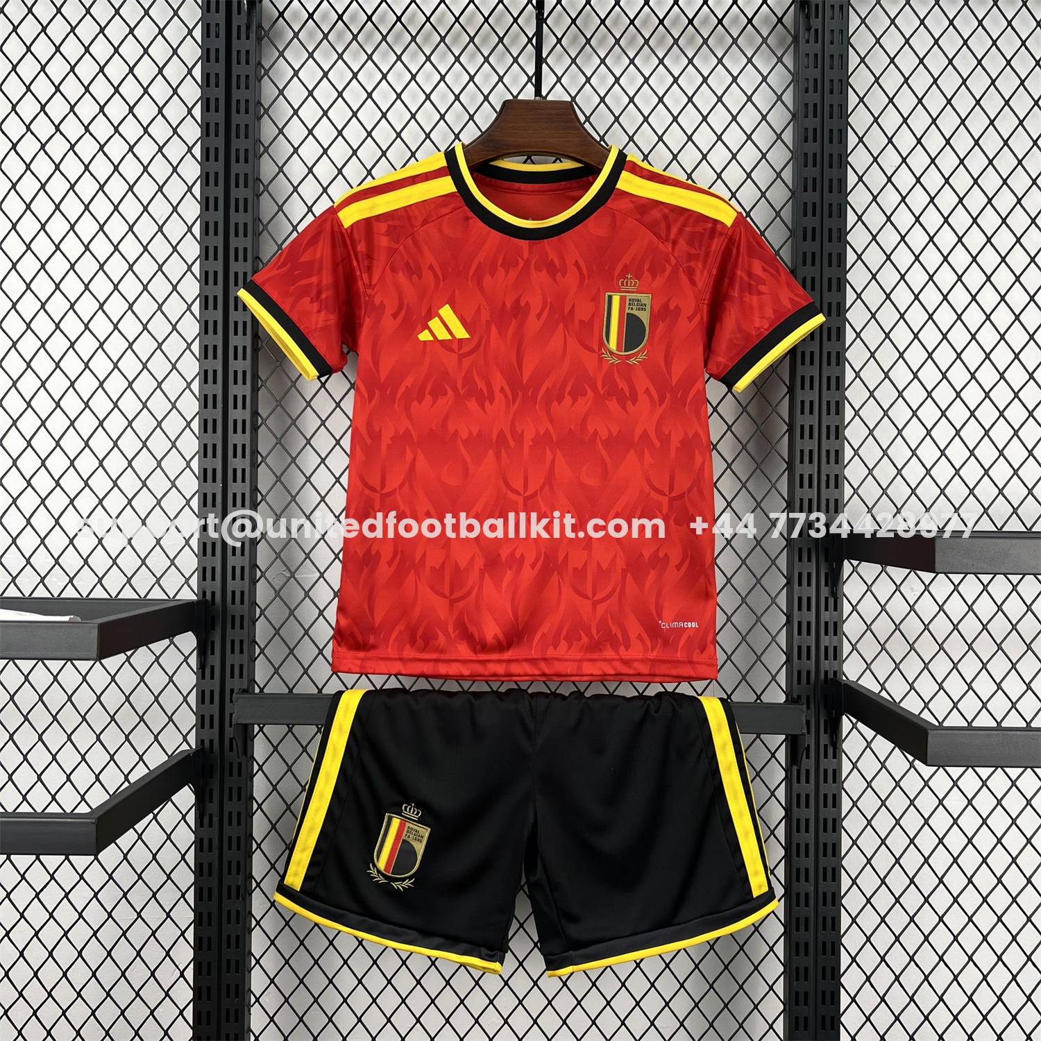 Unitedfootballkit.com | Belgium 2026 Home Kids Kit -Customize Name, Number and Patch | Worldwide Shipping