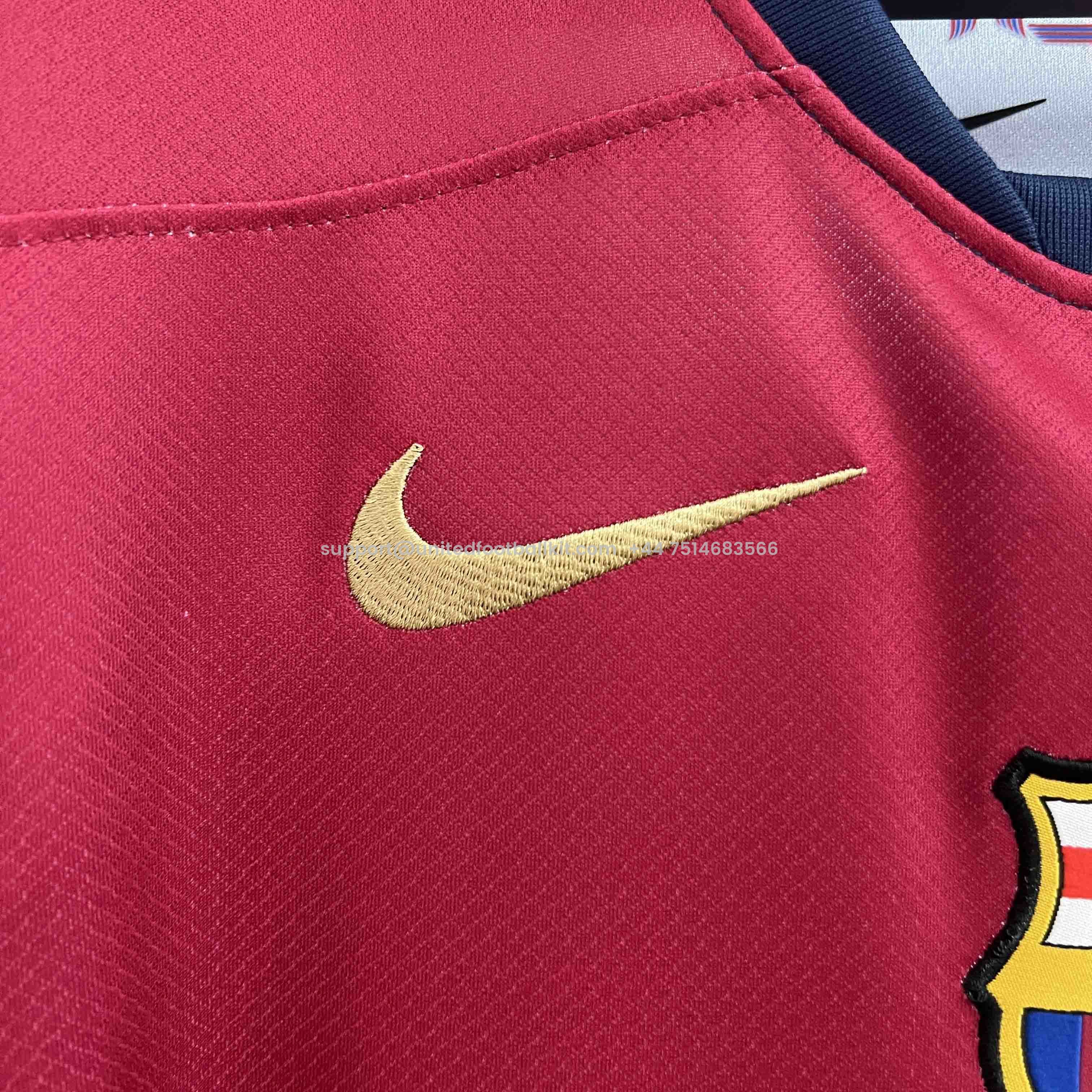 Unitedfootballkit.com | Barcelona 24-25 Home Stadium Jersey - Fans Version -Customize Name, Number and Patch | Worldwide Shipping