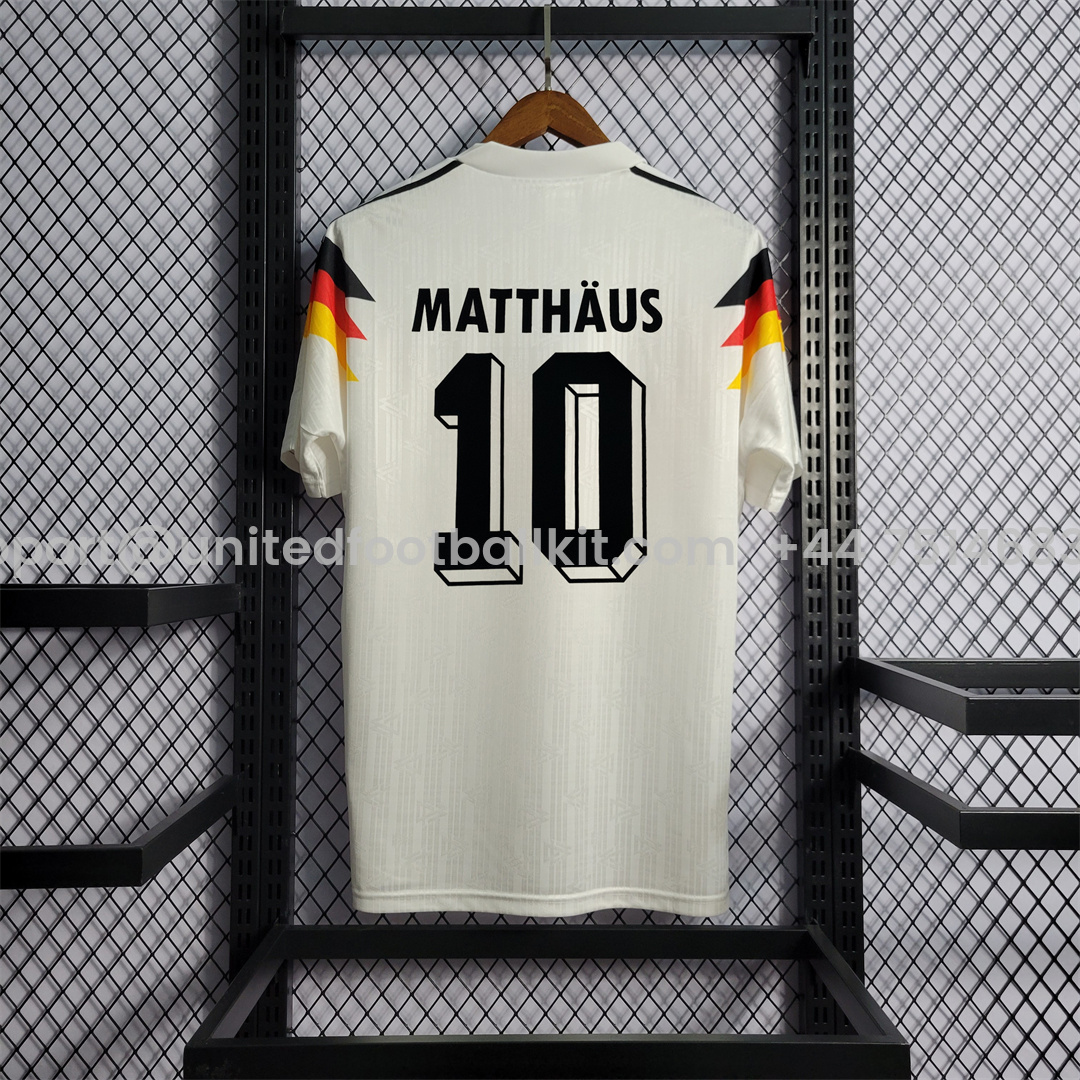 Unitedfootballkit.com | Retro Germany 1990 Home Stadium Jersey -Customize Name, Number and Patch | Worldwide Shipping