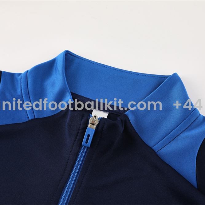 Unitedfootballkit.com | Juventus 24-25 Jacket Training Tracksuit - Royal Blue -Customize Name, Number and Patch | Worldwide Shipping