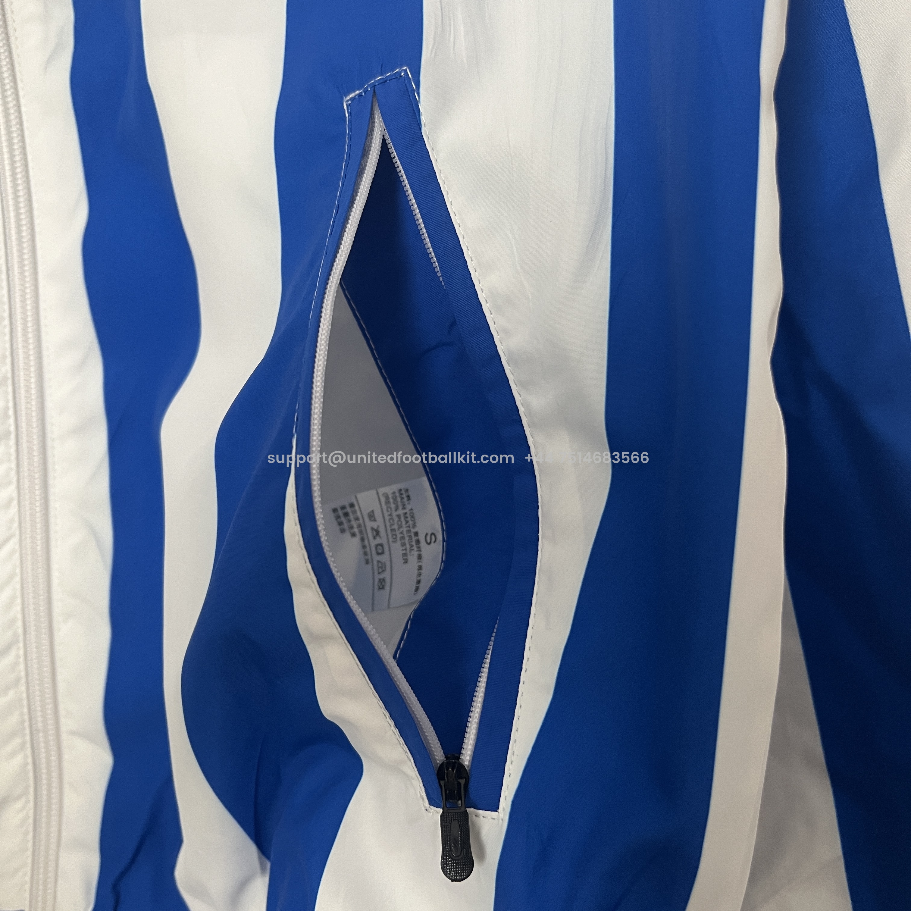 Unitedfootballkit.com | Porto 24-25 Double Sided Reversible Windbreaker - Blue & White -Customize Name, Number and Patch | Worldwide Shipping