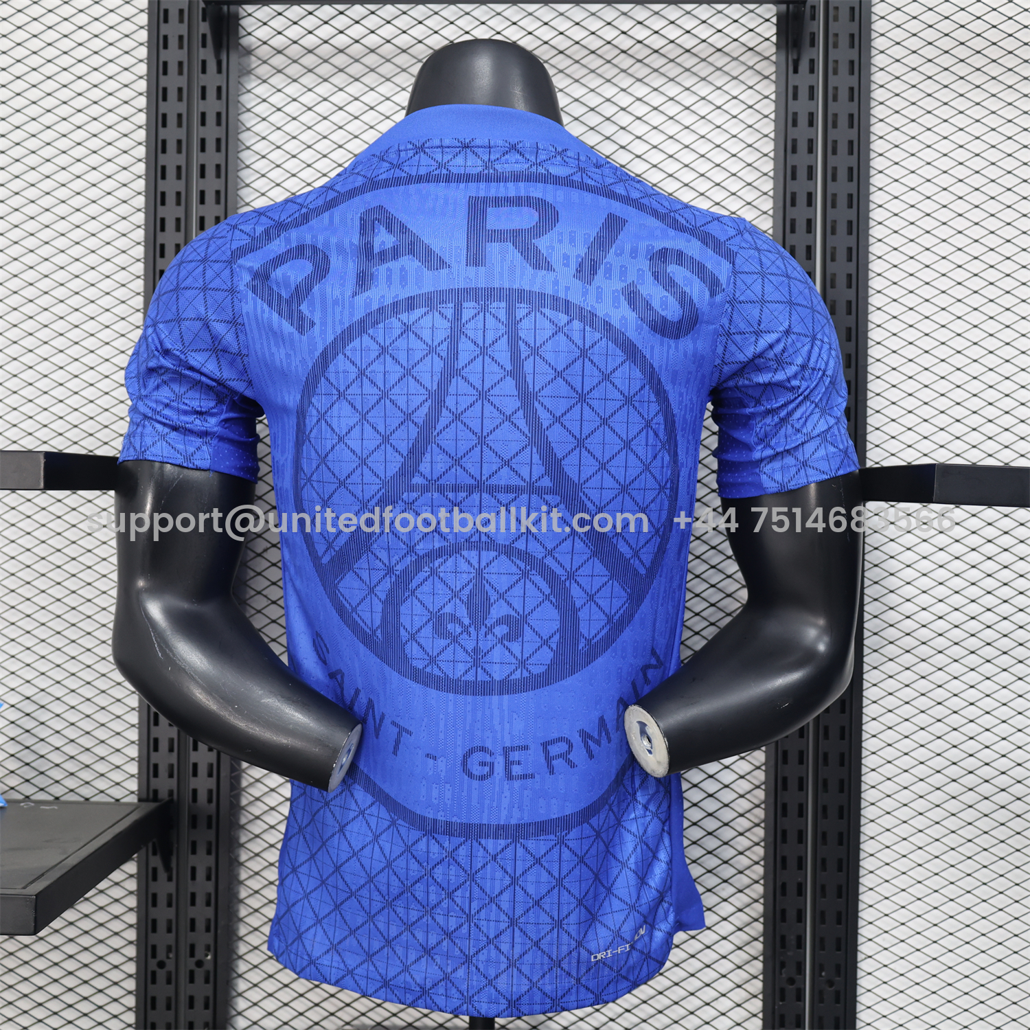 Unitedfootballkit.com | Paris Saint-Germain PSG 25-26 Blue Pre-Match Training Jersey - Player Version -Customize Name, Number and Patch | Worldwide Shipping