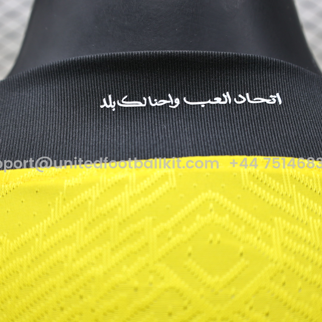 Unitedfootballkit.com | Al Ittihad Jeddah United 24-25 Home Jersey - Player Version -Customize Name, Number and Patch | Worldwide Shipping