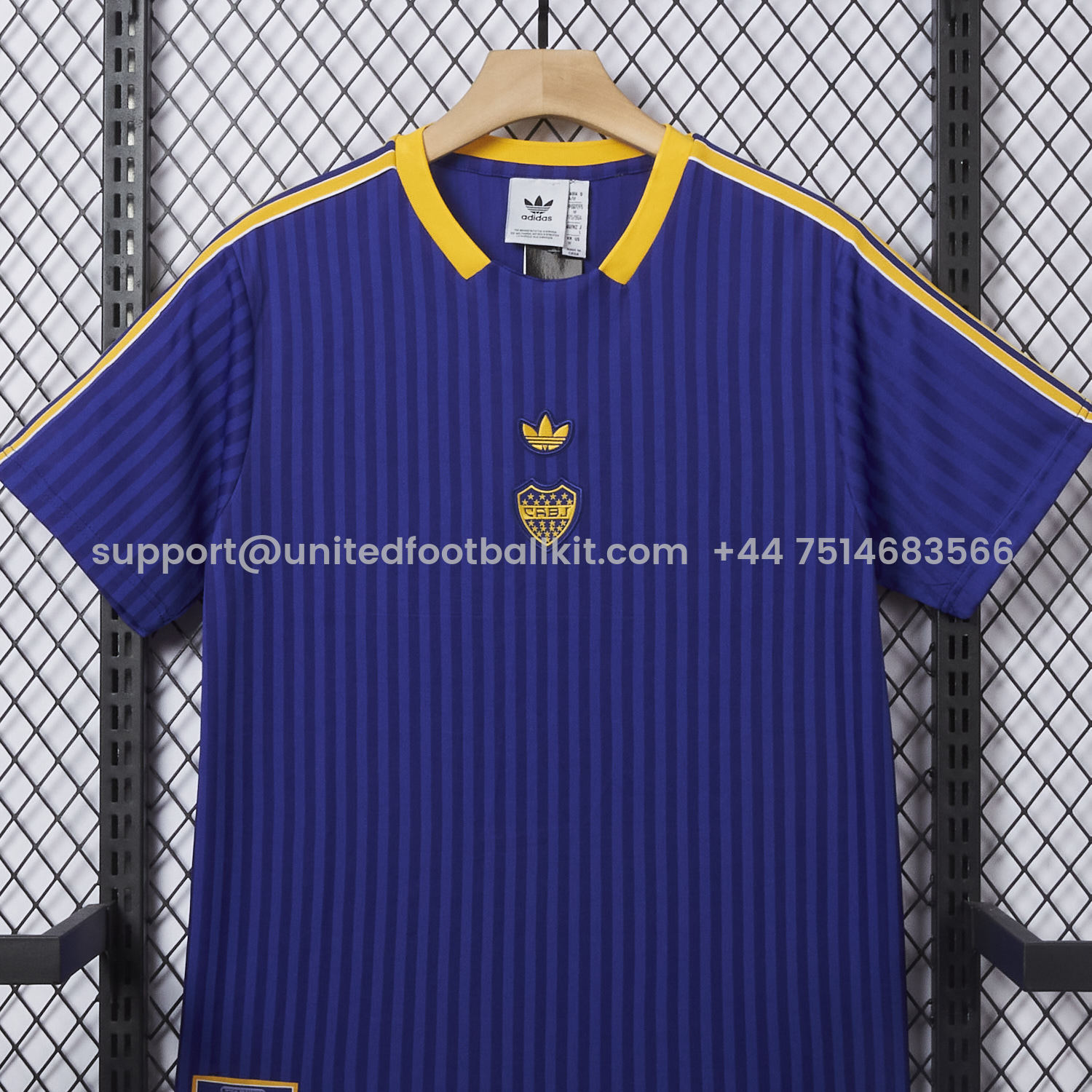 Unitedfootballkit.com | Boca 25-26 Originals Terrace Icon Blue Polo Jersey -Customize Name, Number and Patch | Worldwide Shipping