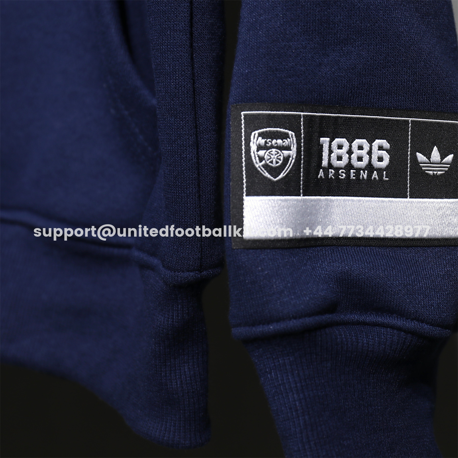 Unitedfootballkit.com | Arsenal 25-26 Pure Color Training Set - Dark Blue Top and Dark Blue Pants -Customize Name, Number and Patch | Worldwide Shipping