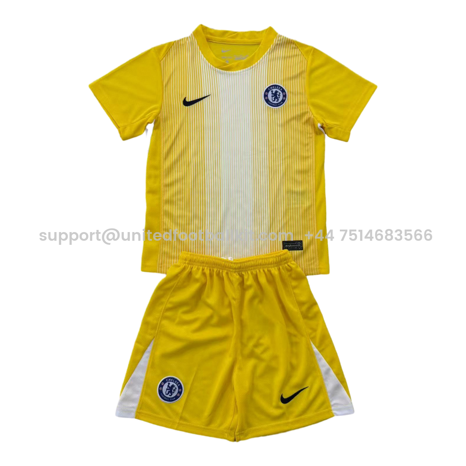 Unitedfootballkit.com | C.H.E.L.S.E.A 25-26 Yellow Goalkeeper Men's Adult Jersey Set - Fans Version -Customize Name, Number and Patch | Worldwide Shipping