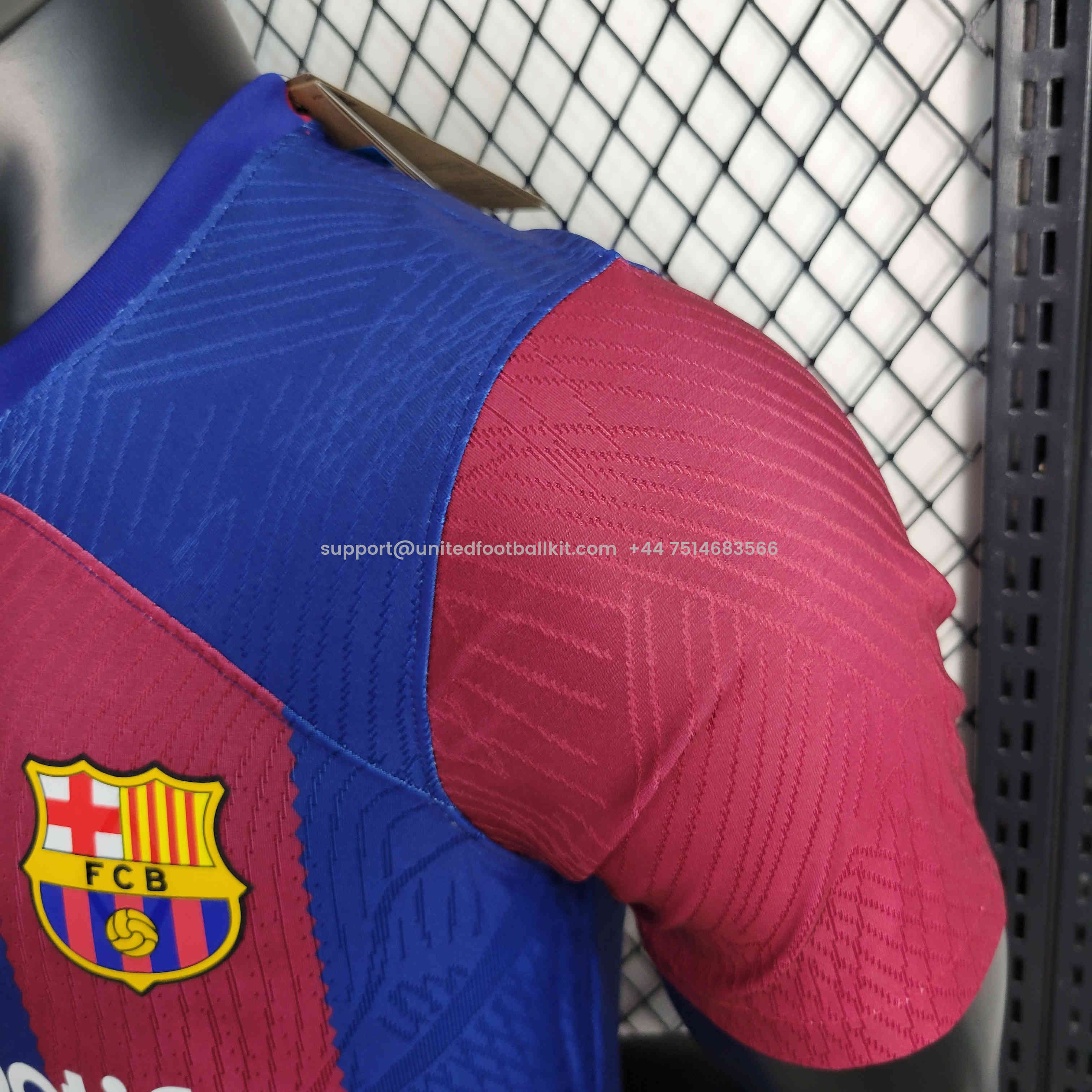 Unitedfootballkit.com | Barcelona 23-24 Home Stadium Jersey - Player Version -Customize Name, Number and Patch | Worldwide Shipping