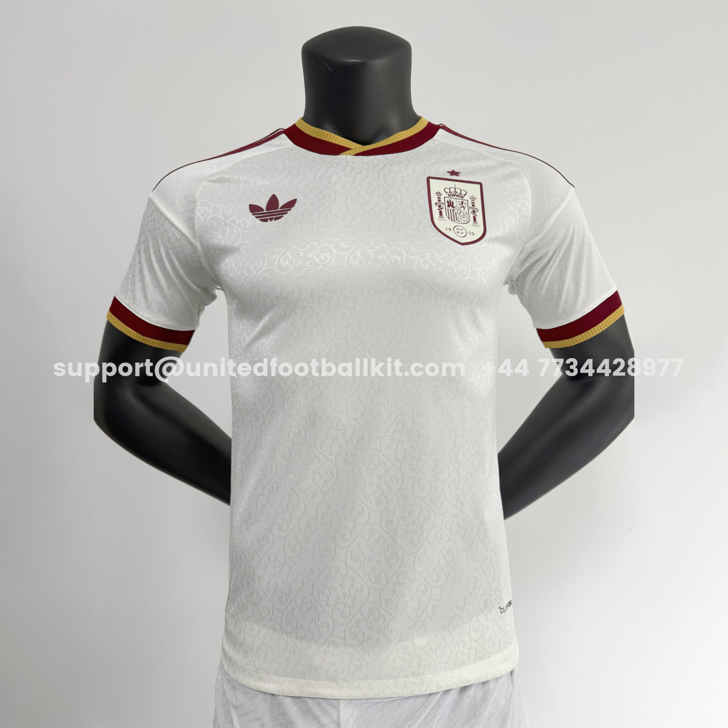 Unitedfootballkit.com | Spain 2026 Away White Jersey - Player Version -Customize Name, Number and Patch | Worldwide Shipping