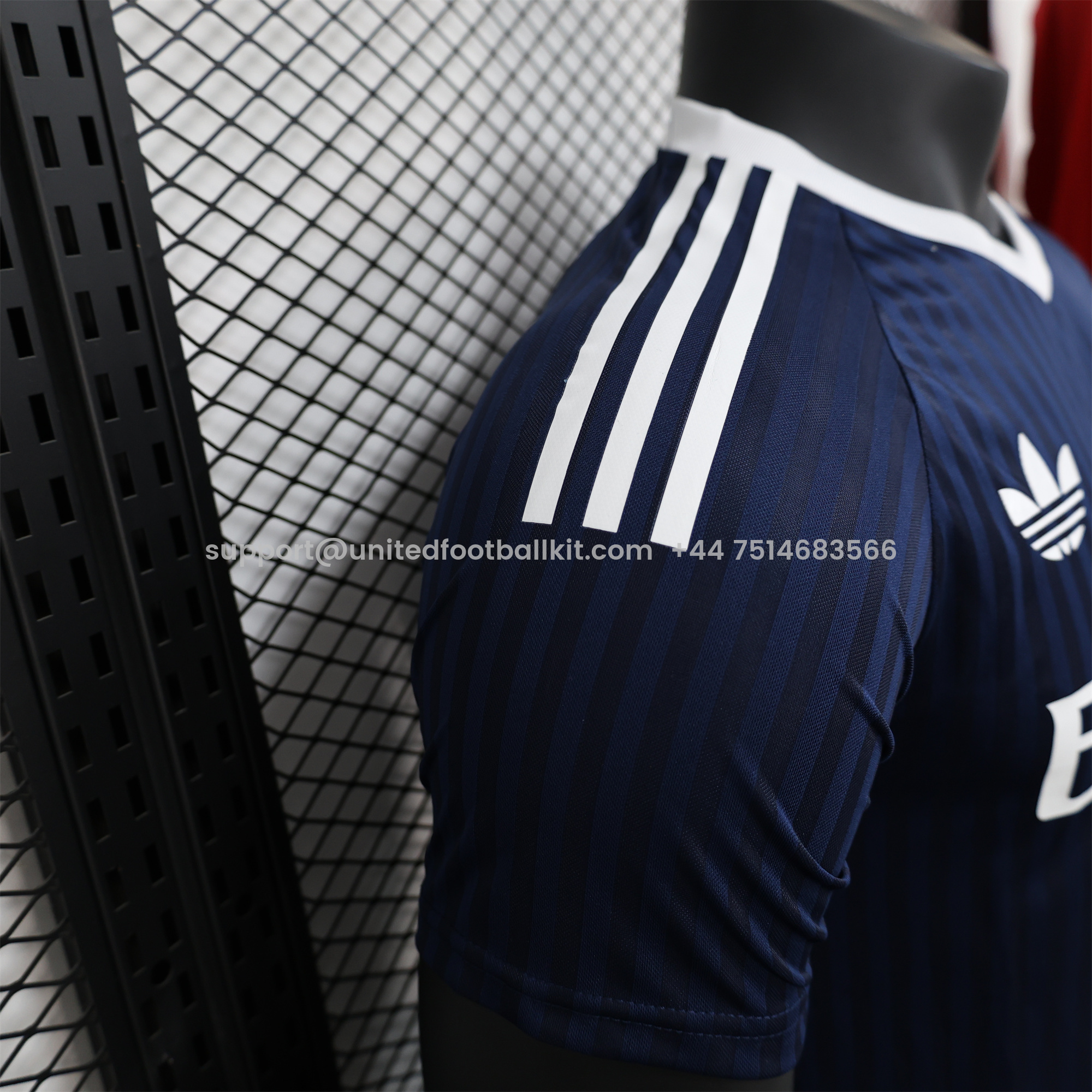 Unitedfootballkit.com | Arsenal 24-25 Deep Blue Trefoil Vintage Jersey - Player Version -Customize Name, Number and Patch | Worldwide Shipping