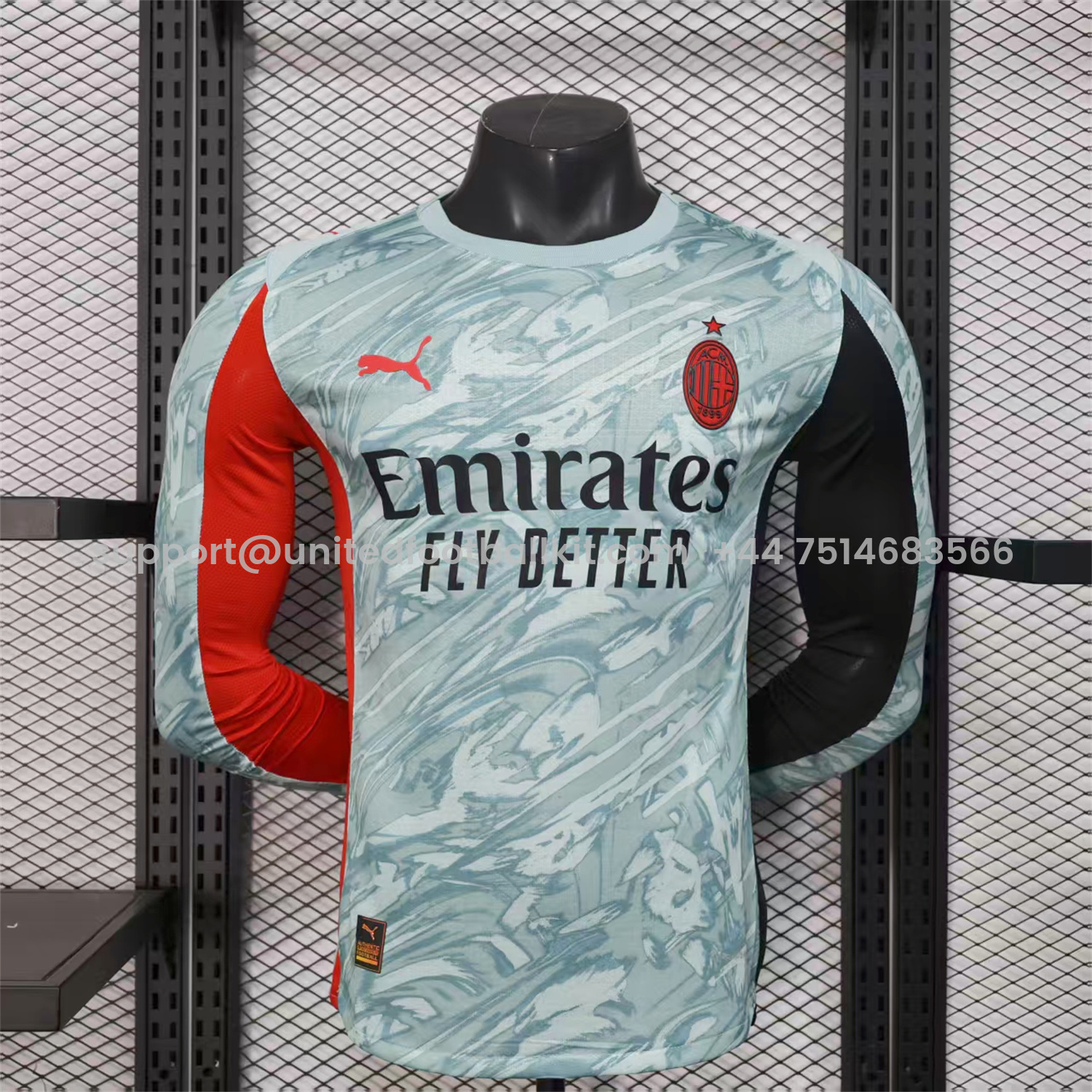 Unitedfootballkit.com | AC Milan 25-26 Goalkeeper Home Long Sleeves Jersey - Player Version -Customize Name, Number and Patch | Worldwide Shipping