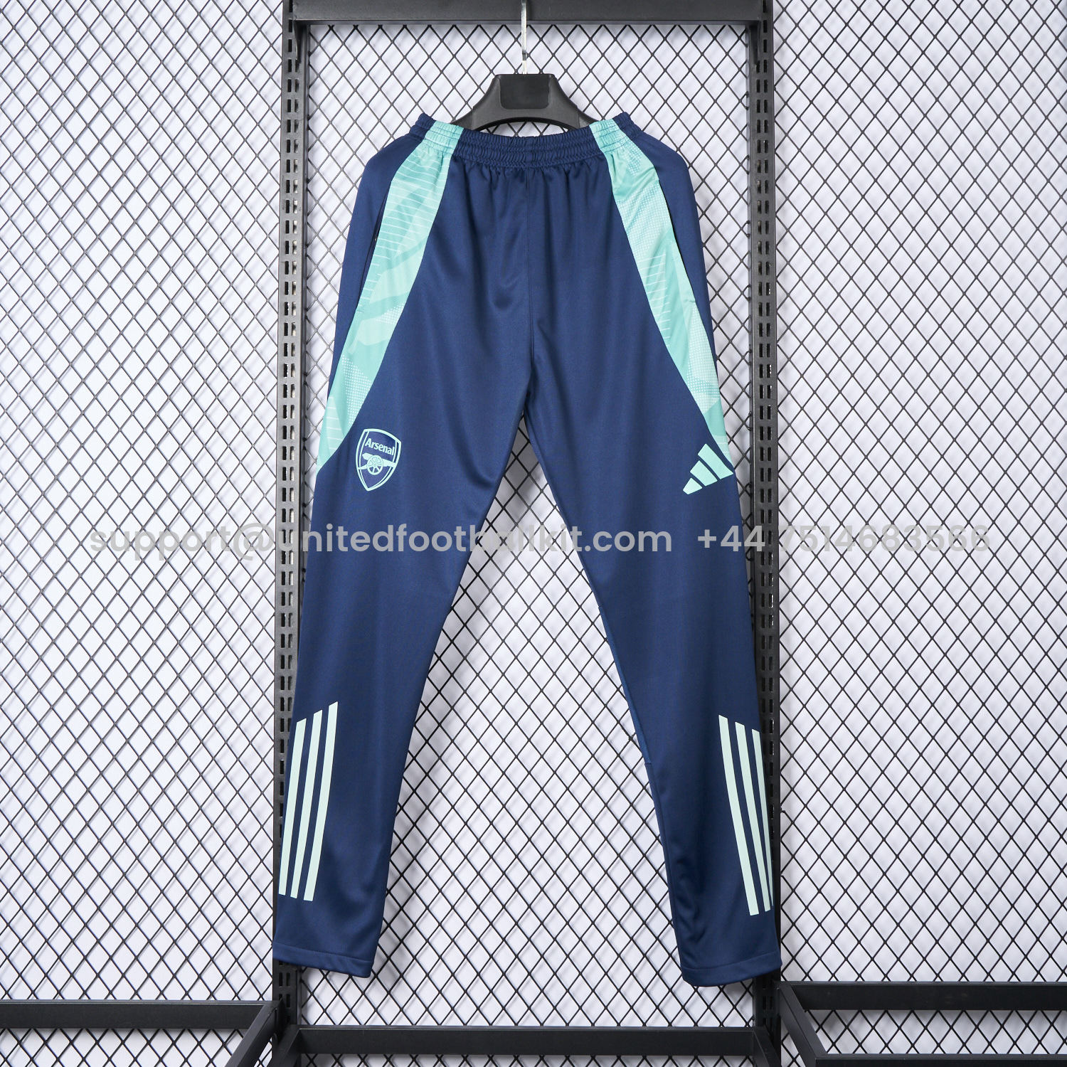 Unitedfootballkit.com | Arsenal 24-25 Navy Blue Training Pants - Player Version -Customize Name, Number and Patch | Worldwide Shipping