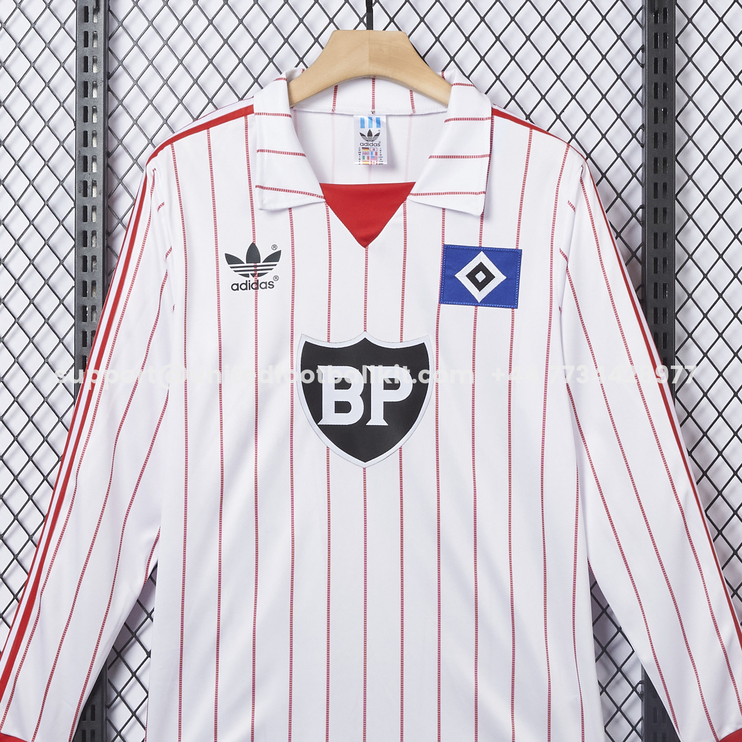 Unitedfootballkit.com | Retro Hamburger SV 1982-83 Home Long Sleeves Jersey -Customize Name, Number and Patch | Worldwide Shipping