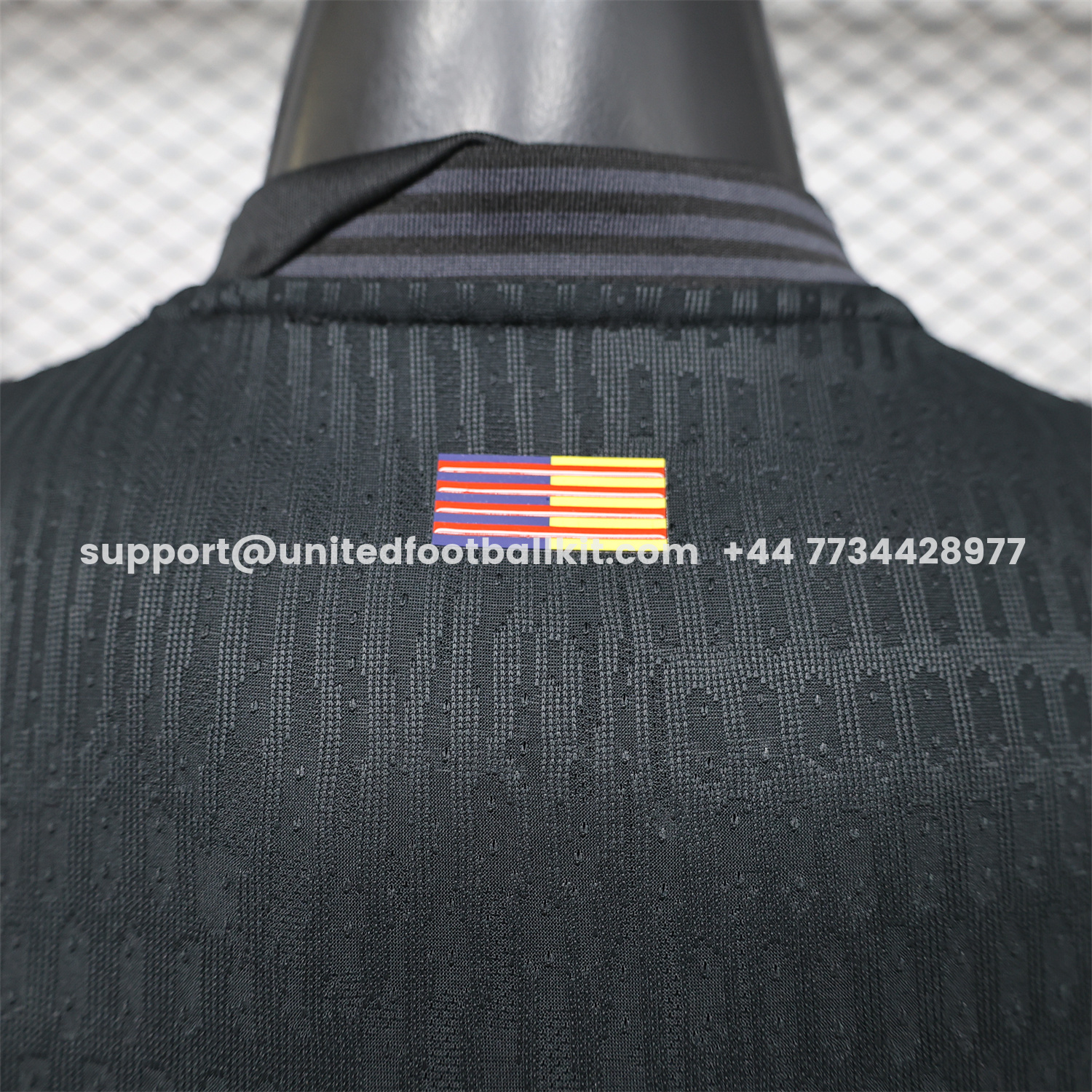 Unitedfootballkit.com | Barcelona 25-26 Blue Texture Black Special Jersey - Player Version -Customize Name, Number and Patch | Worldwide Shipping