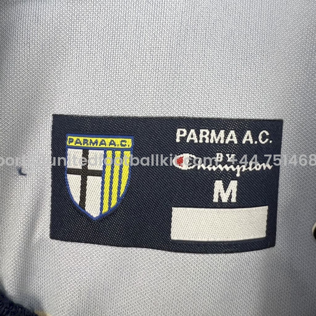 Unitedfootballkit.com | Retro Parma 2002-03 Home Jersey - Fans Version -Customize Name, Number and Patch | Worldwide Shipping