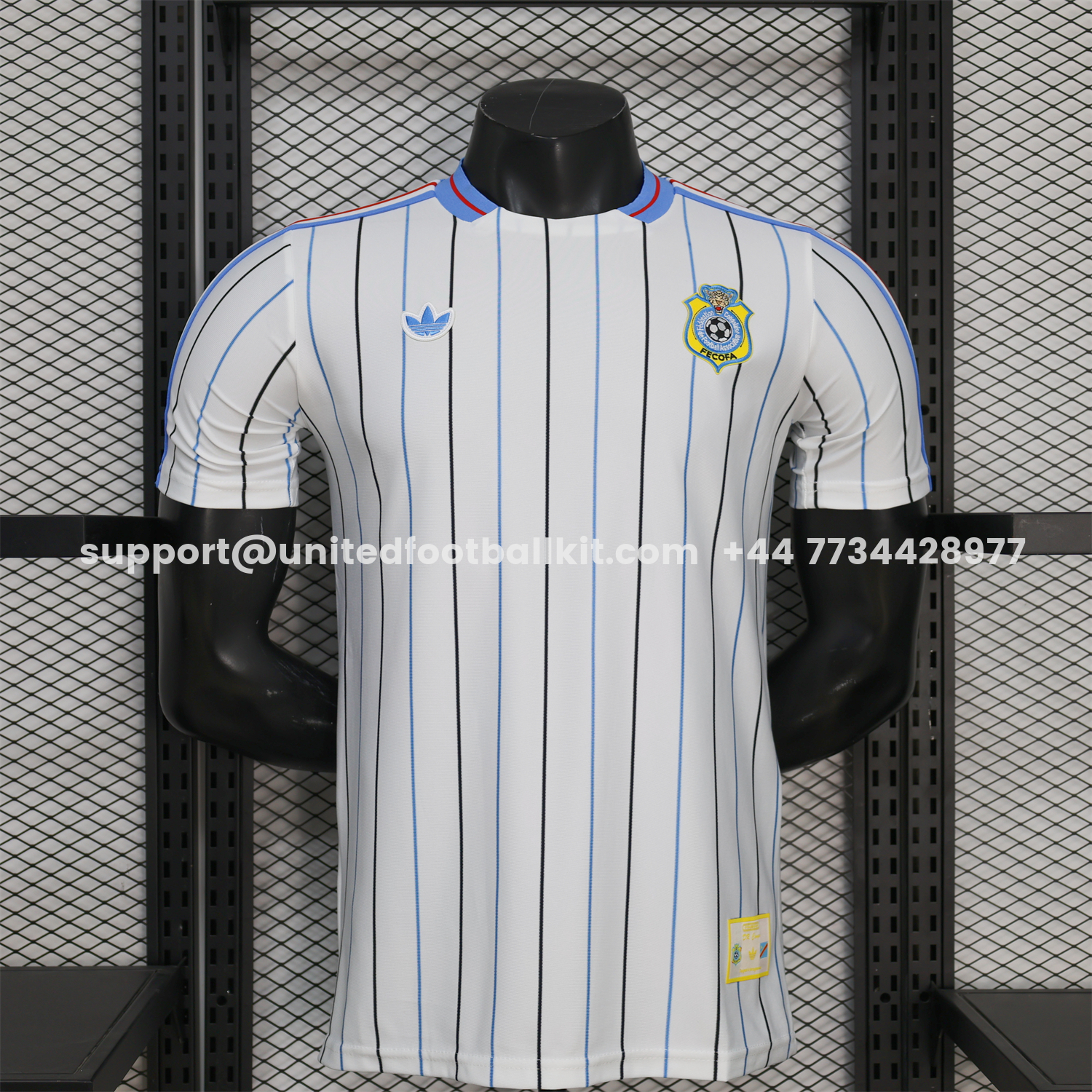 Unitedfootballkit.com | Congo 2026 Terrace Icon Retro Casual Style White Jersey - Player Version -Customize Name, Number and Patch | Worldwide Shipping