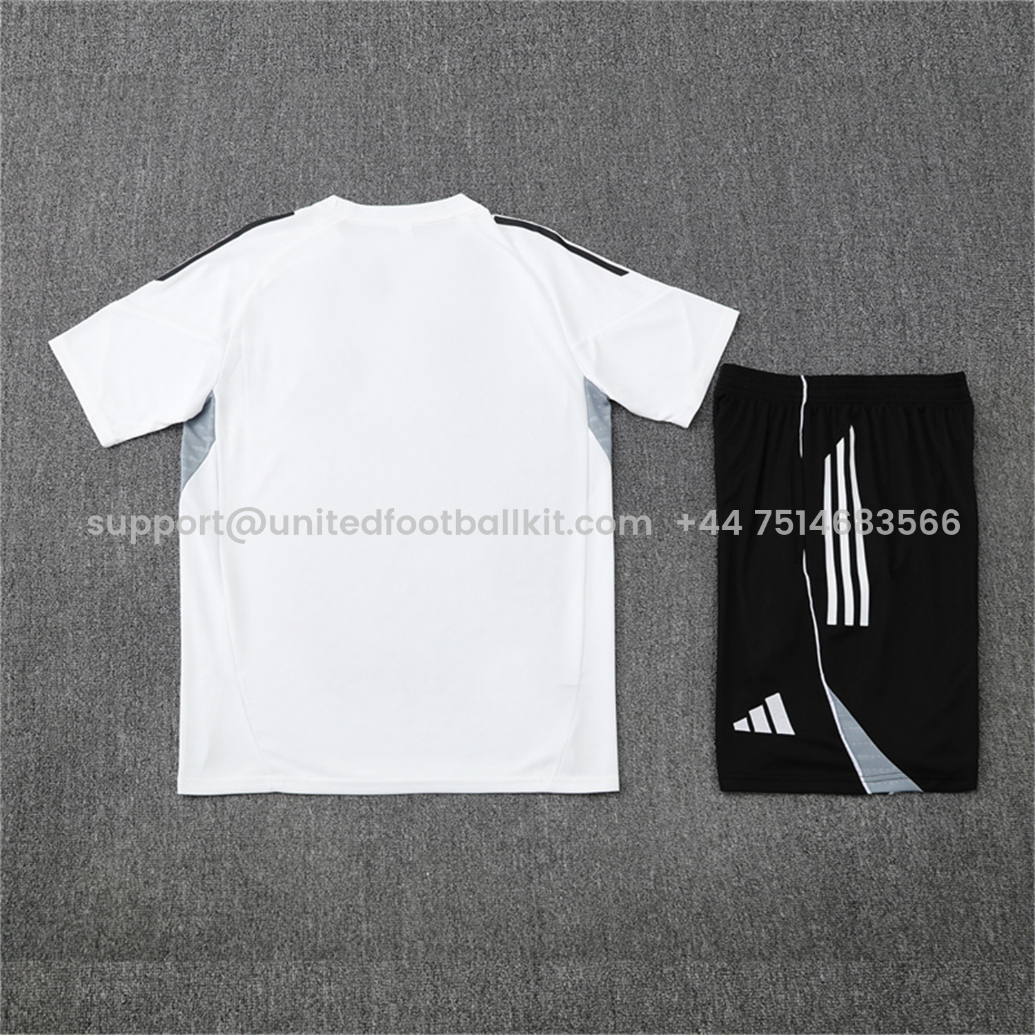 Unitedfootballkit.com | INT M.A.M 25-26 Short-Sleeve Training Set - White Top and Black Shorts -Customize Name, Number and Patch | Worldwide Shipping