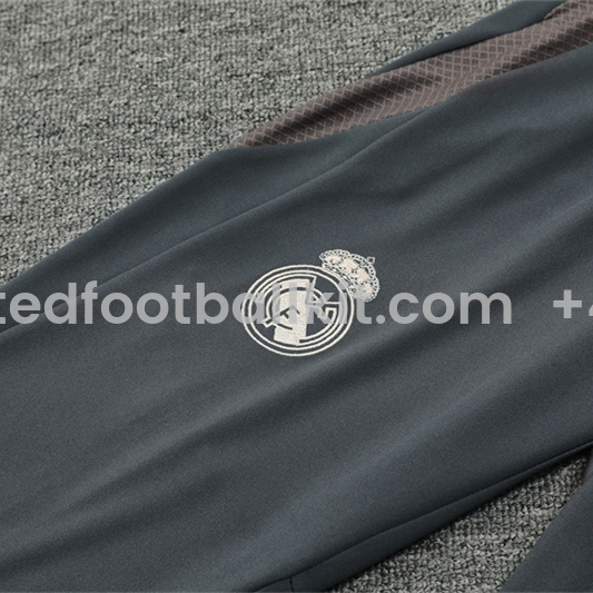 Unitedfootballkit.com | Real Madrid 24-25 Long Sleeve Training Set - Player Version - Apricot -Customize Name, Number and Patch | Worldwide Shipping