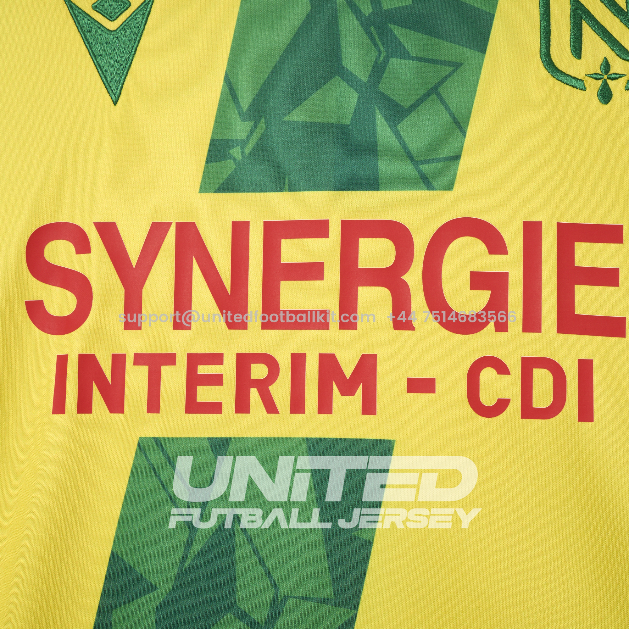 Unitedfootballkit.com | Nantes 24-25 Home Stadium Jersey - Fans Version -Customize Name, Number and Patch | Worldwide Shipping