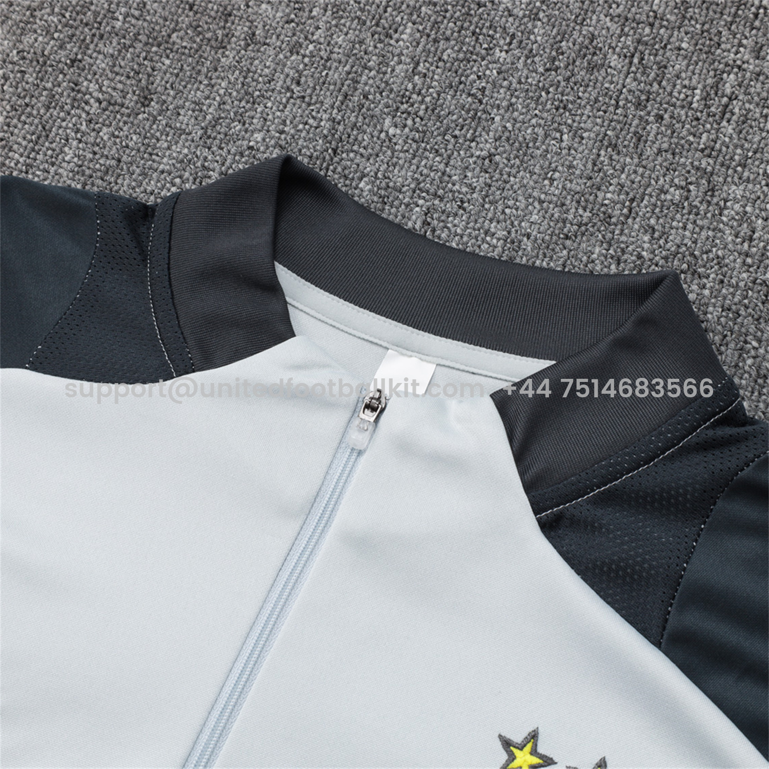 Unitedfootballkit.com | Benfica 25-26 Long Sleeve Training Set - Grey Top and Deep Grey Pants -Customize Name, Number and Patch | Worldwide Shipping