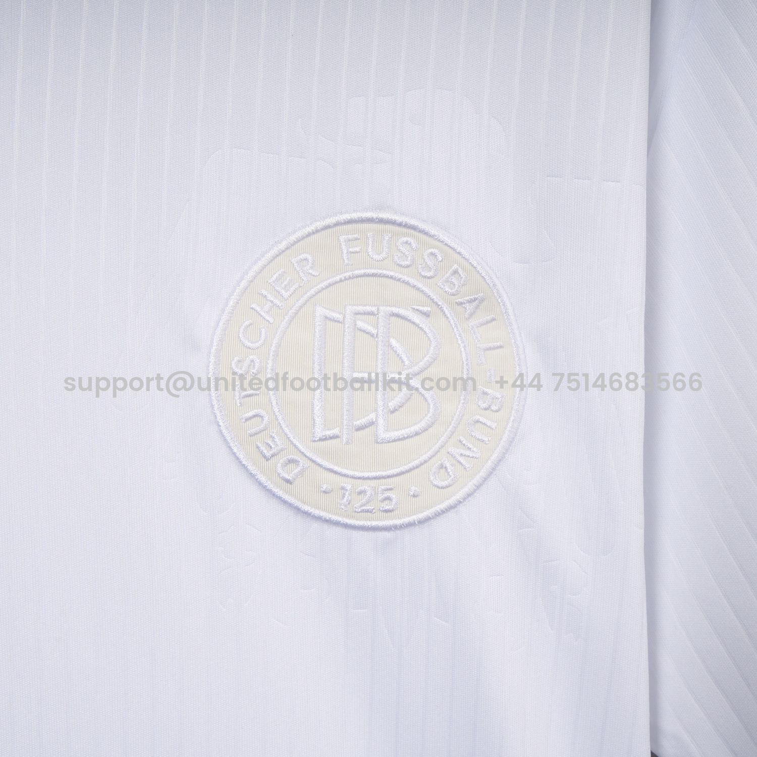 Unitedfootballkit.com | Germany 2025 125-Year Anniversary Pure White Special Jersey - Fans Version -Customize Name, Number and Patch | Worldwide Shipping