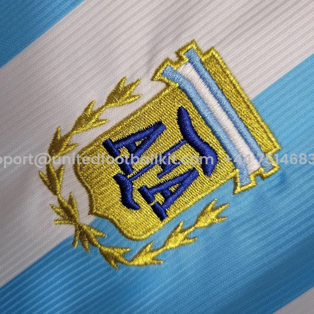 Unitedfootballkit.com | Retro Argentina 1998 Home Stadium Jersey -Customize Name, Number and Patch | Worldwide Shipping