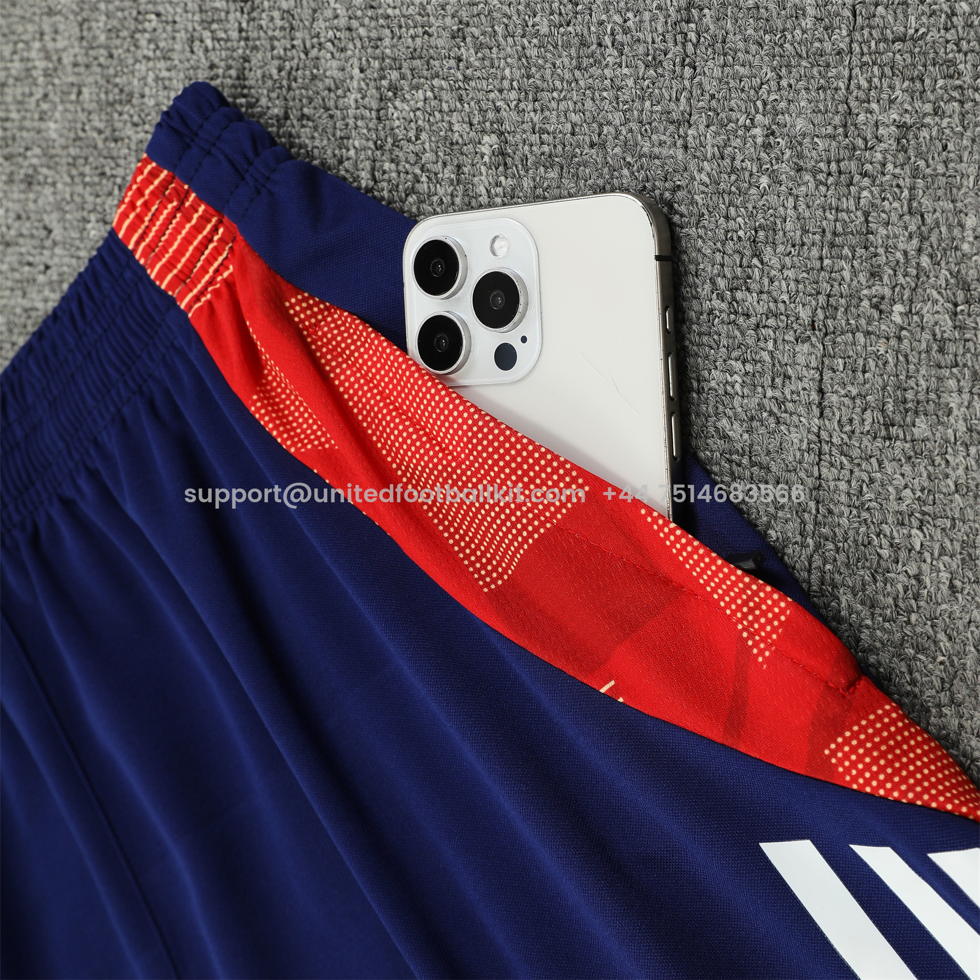 Unitedfootballkit.com | Spain 24-25 Vest Training Set - Deep Blue -Customize Name, Number and Patch | Worldwide Shipping