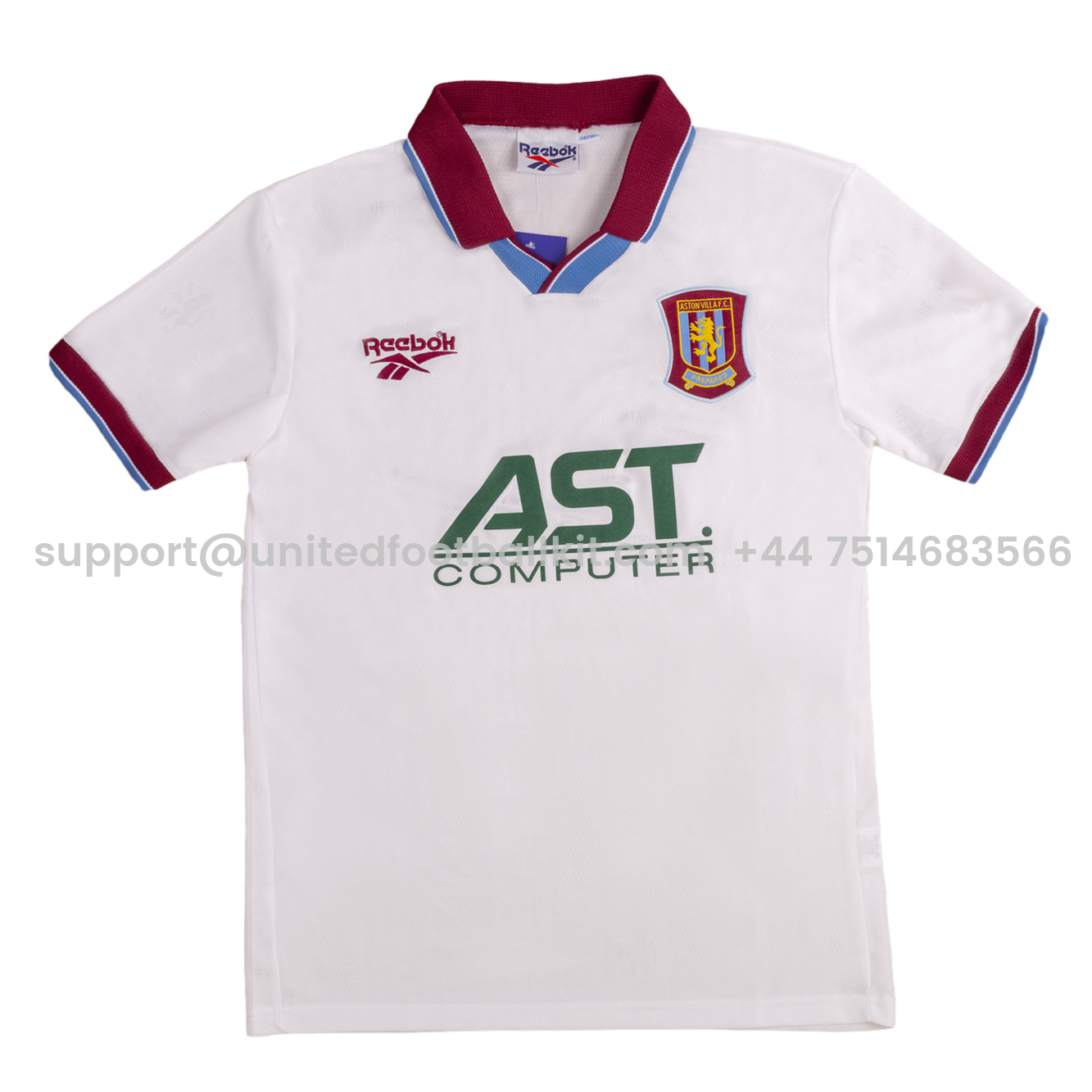 Unitedfootballkit.com | Retro Aston Villa 1996-97 Away Jersey -Customize Name, Number and Patch | Worldwide Shipping