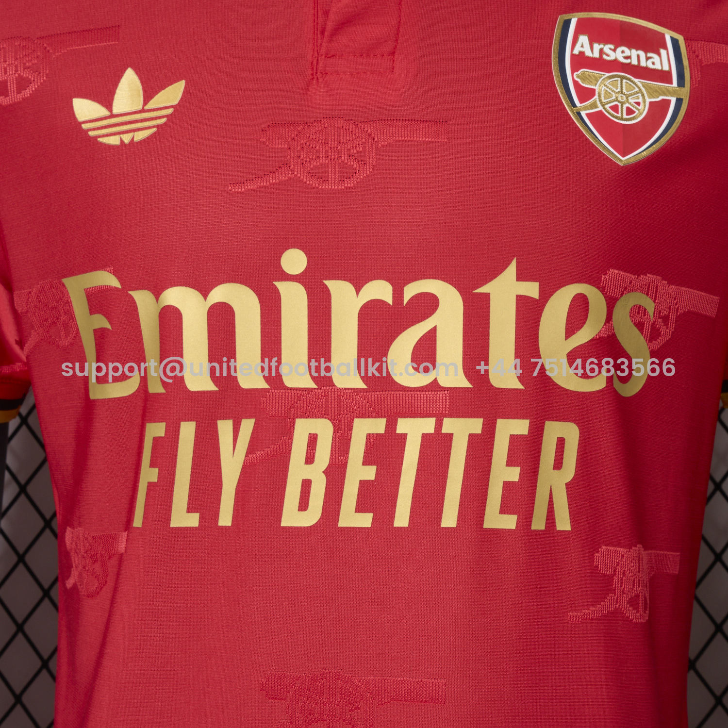 Unitedfootballkit.com | Arsenal 25-26 Red POLO Special Edition Jersey - Player Version -Customize Name, Number and Patch | Worldwide Shipping