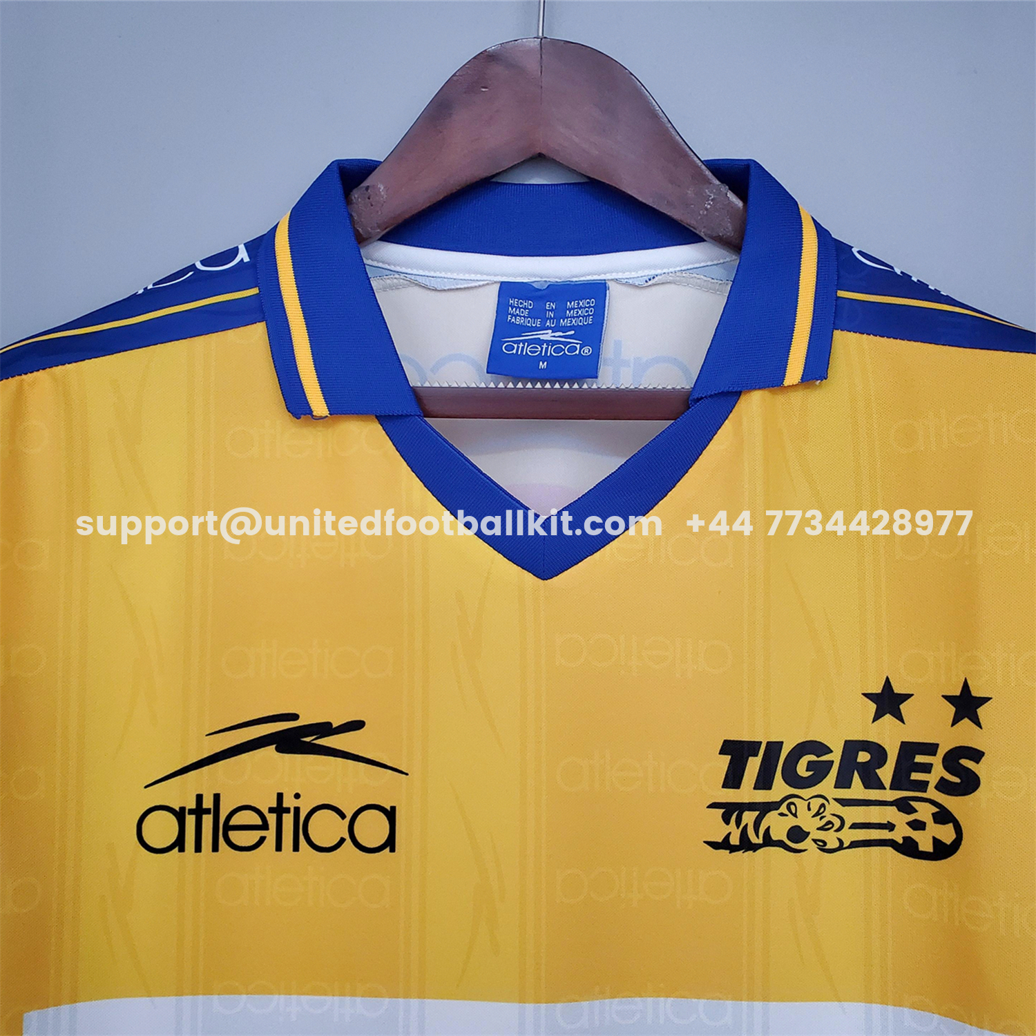Unitedfootballkit.com | Retro Tigres UANL 1999-00 Home Jersey -Customize Name, Number and Patch | Worldwide Shipping