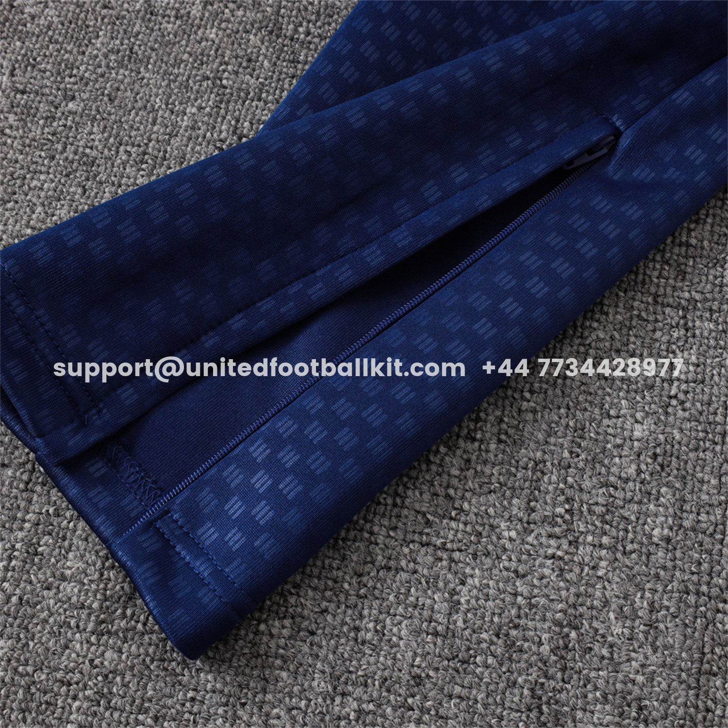 Unitedfootballkit.com | Real Madrid 26-27 Long Sleeves Training Set - Yellow Edge Deep Blue Top And Pants -Customize Name, Number and Patch | Worldwide Shipping