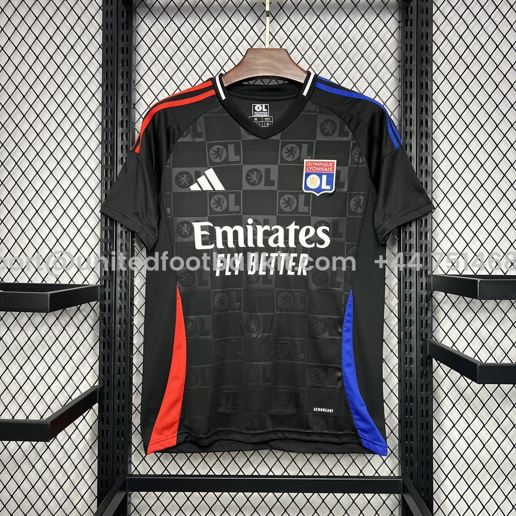 Unitedfootballkit.com | Olympique Lyonnais Lyon 24-25 Away Jersey - Fans Version -Customize Name, Number and Patch | Worldwide Shipping