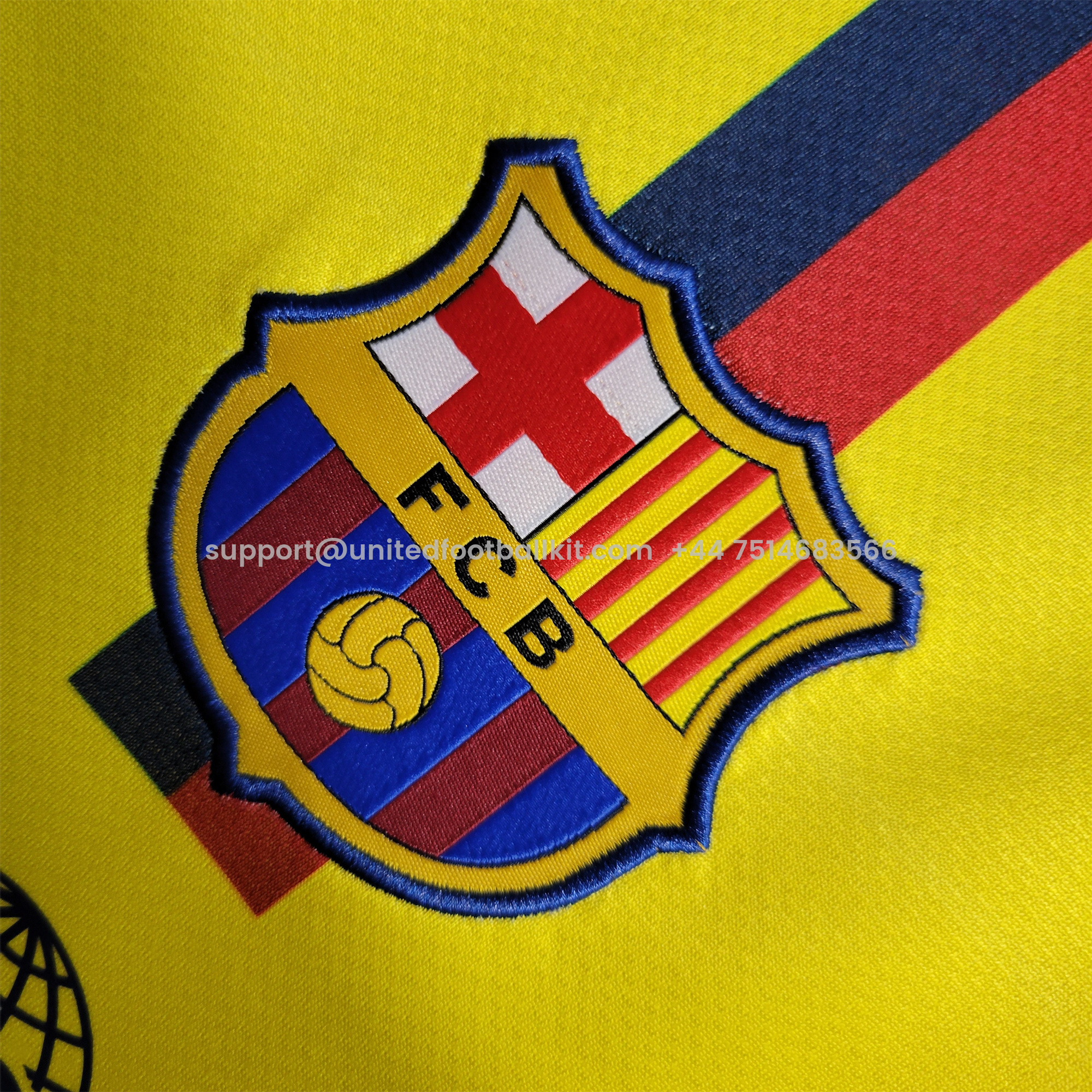 Unitedfootballkit.com | Retro Barcelona 08-09 Away Stadium Long Sleeve Jersey -Customize Name, Number and Patch | Worldwide Shipping