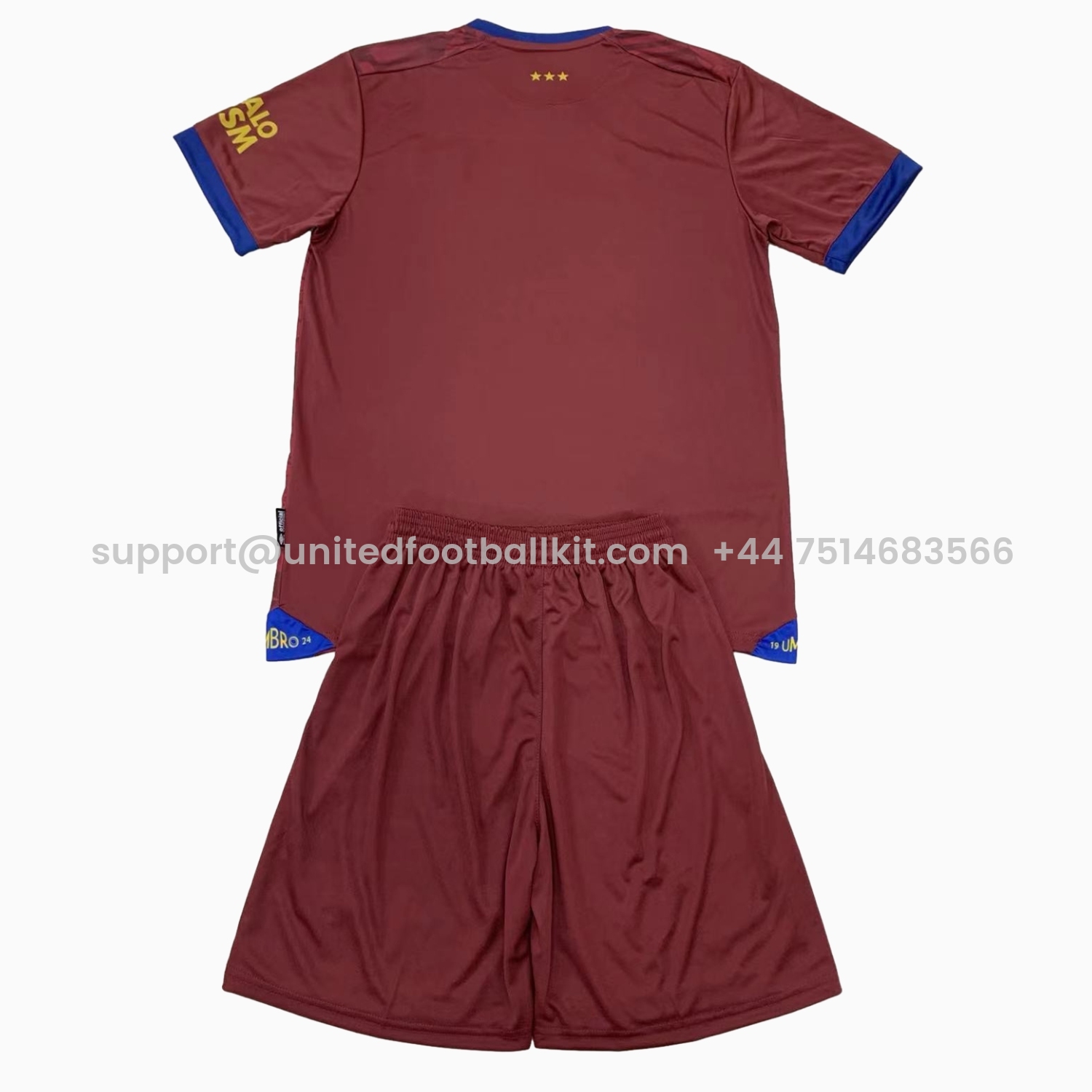 Unitedfootballkit.com | Ipswich Town 24-25 Away Men's Adult Jersey Set - Fans Version -Customize Name, Number and Patch | Worldwide Shipping