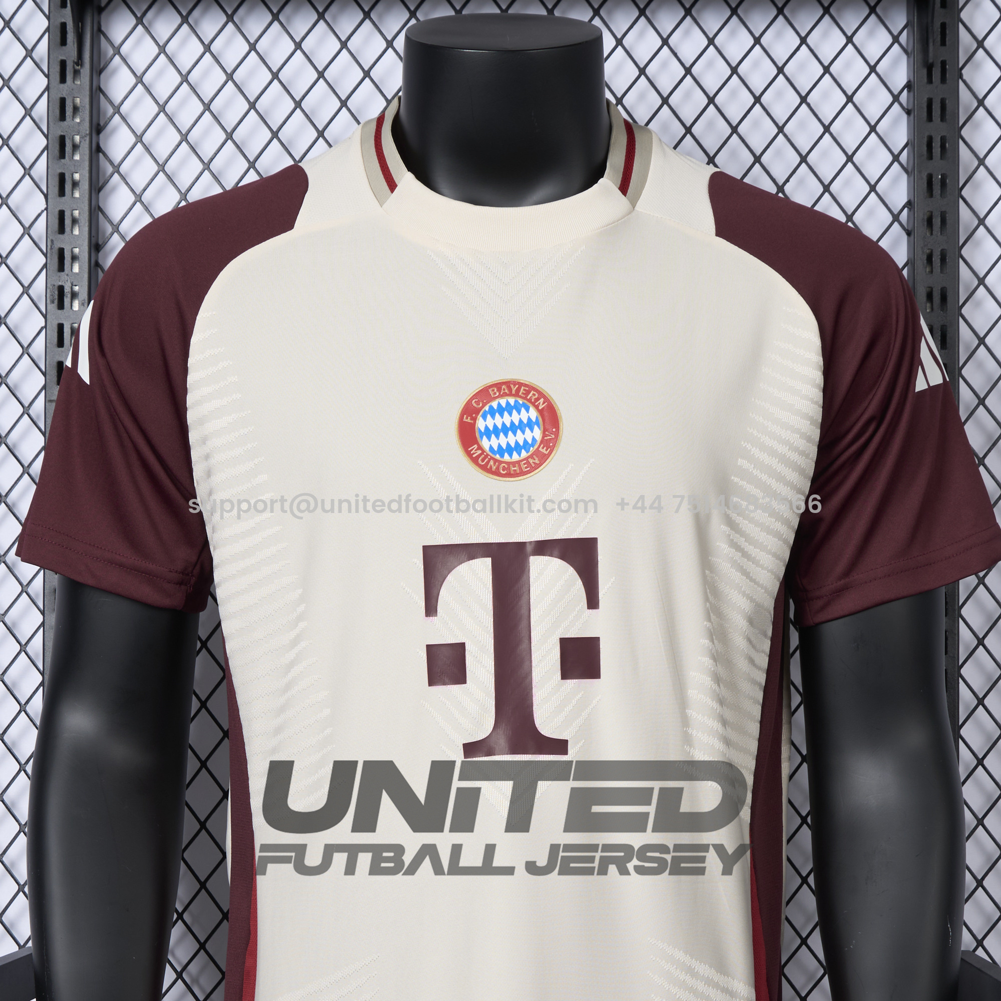 Unitedfootballkit.com | Bayern Munich 24-25 Apricot & Red Training Jersey - Player Version -Customize Name, Number and Patch | Worldwide Shipping