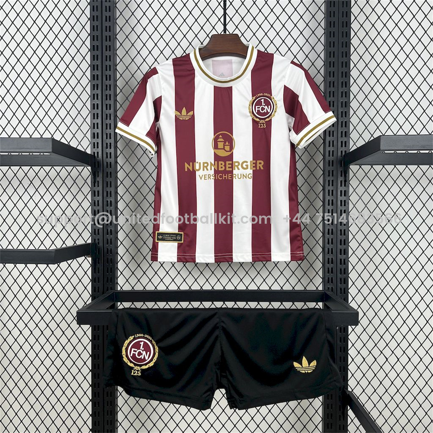 Unitedfootballkit.com | Nürnberg 24-25 125-Year Anniversary Kids Kit with Sponsor -Customize Name, Number and Patch | Worldwide Shipping
