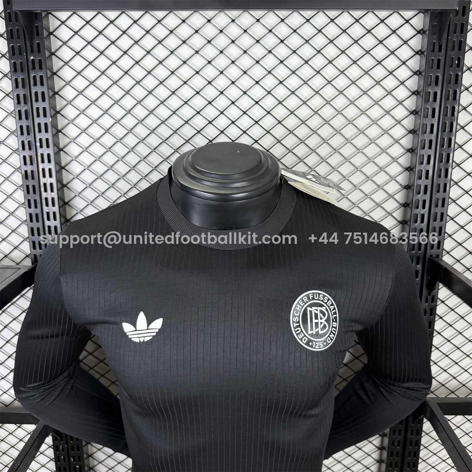 Unitedfootballkit.com | Germany 2025 Black 125-Year Anniversary Commemorative Long Sleeves Jersey - Player Version -Customize Name, Number and Patch | Worldwide Shipping