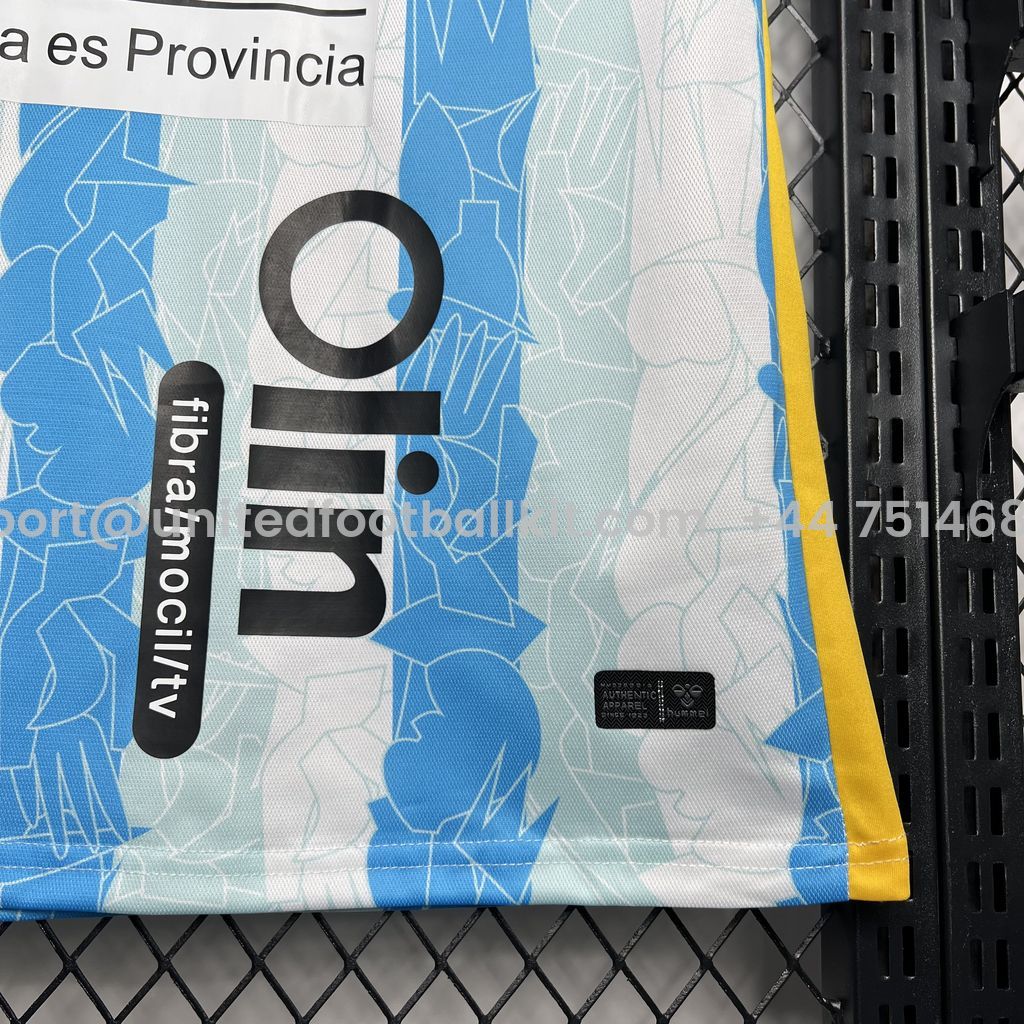 Unitedfootballkit.com | Malaga 24-25 Home Stadium Jersey - Fans Version -Customize Name, Number and Patch | Worldwide Shipping