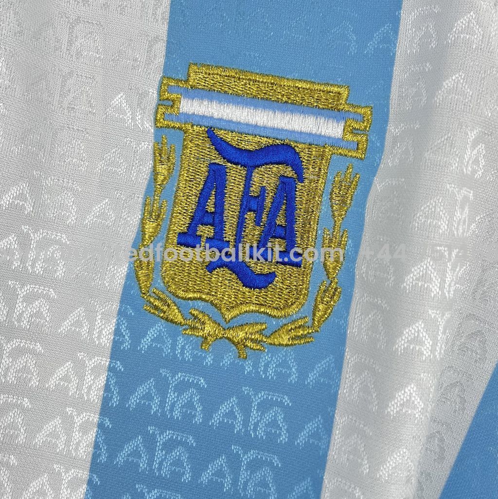 Unitedfootballkit.com | Retro Argentina 1996 Home Jersey -Customize Name, Number and Patch | Worldwide Shipping