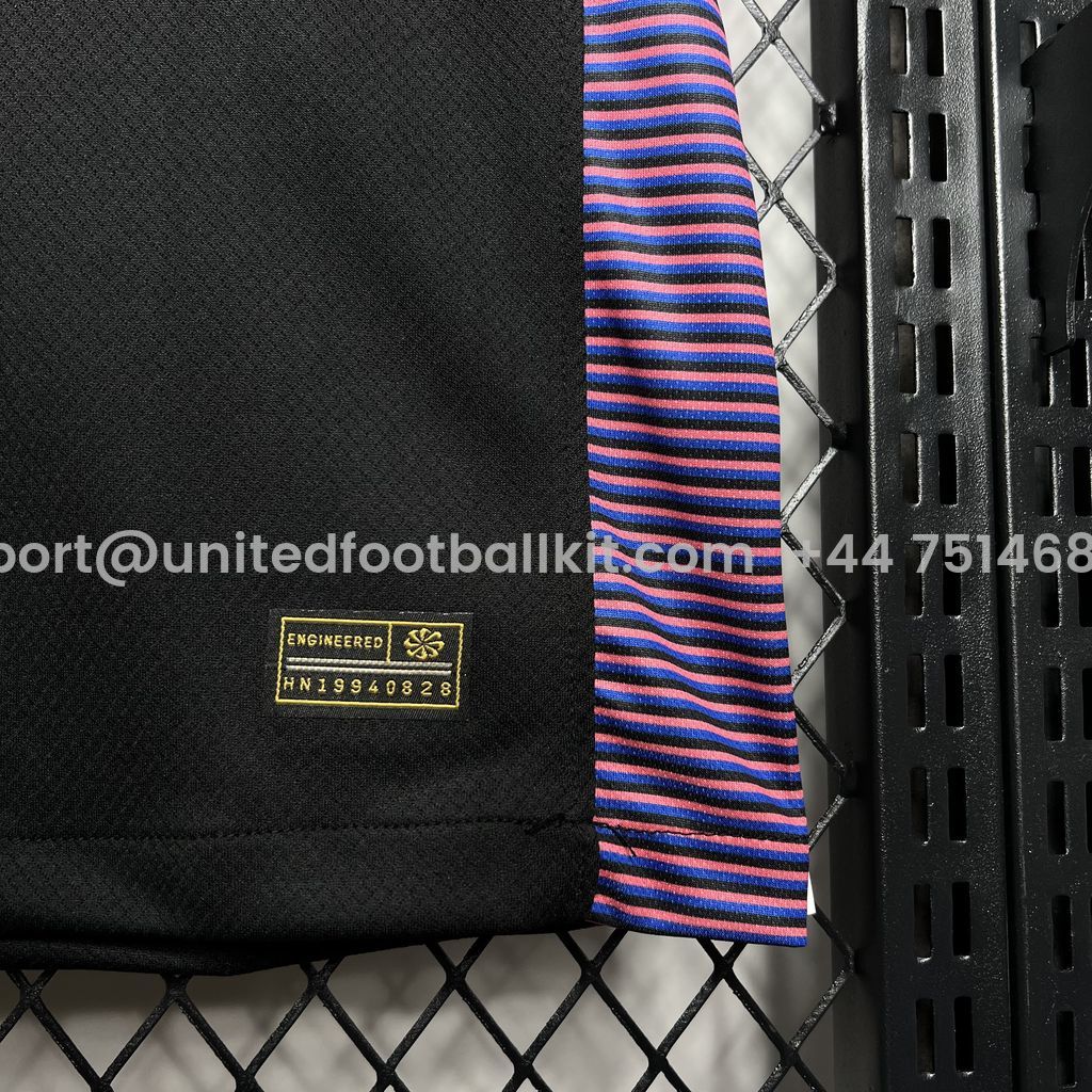 Unitedfootballkit.com | Barcelona 24-25 Black Pink Speical Jersey - Fans Version -Customize Name, Number and Patch | Worldwide Shipping