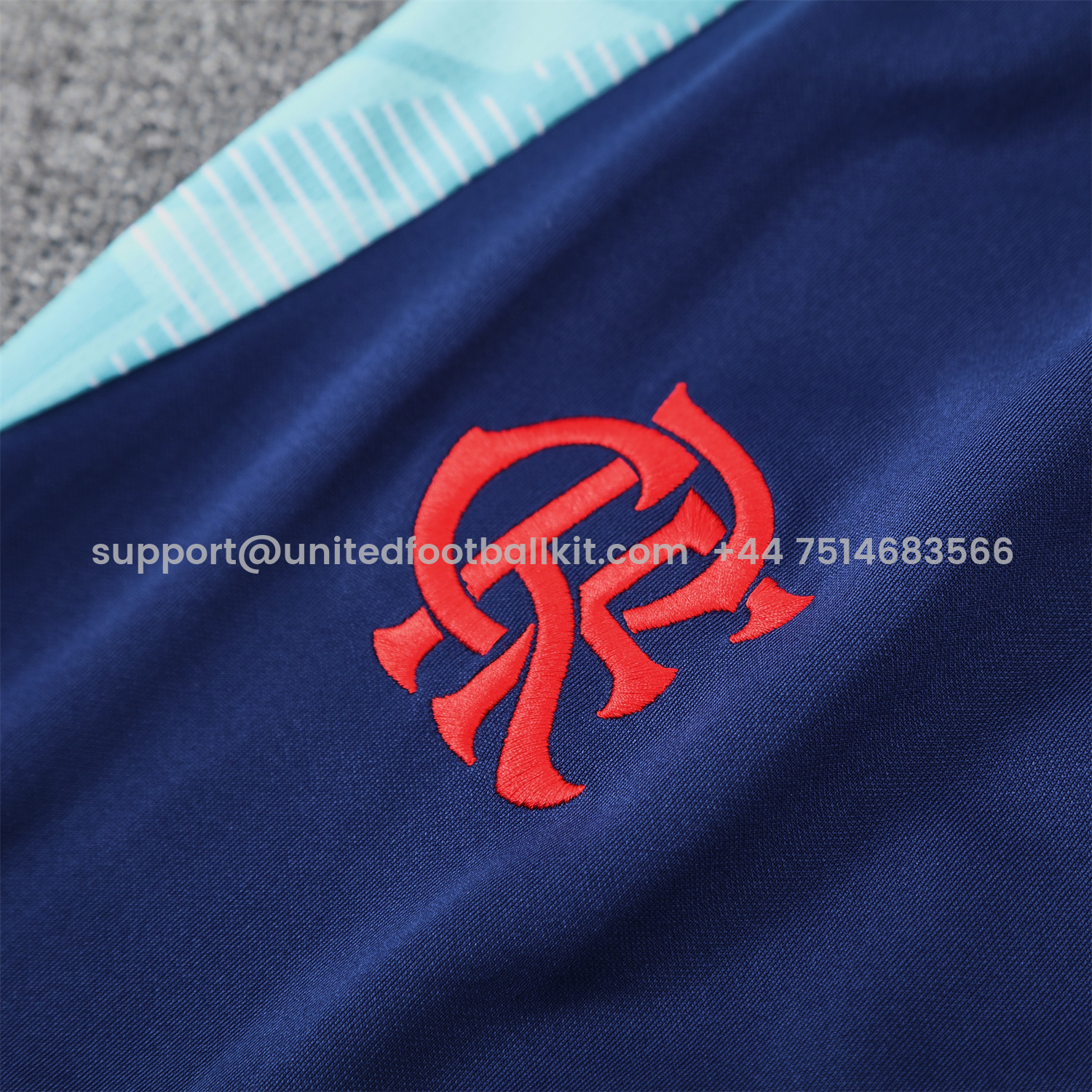 Unitedfootballkit.com | Flamengo 25-26 Training Hoodie Set - Royal Blue Top and Pants -Customize Name, Number and Patch | Worldwide Shipping