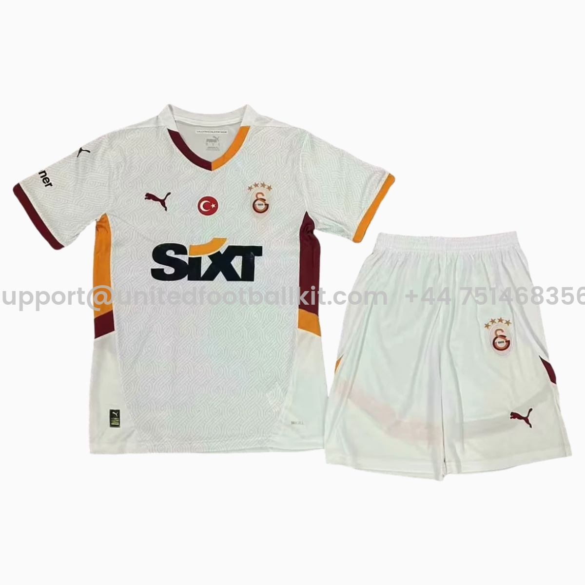 Unitedfootballkit.com | Galatasaray 24-25 Away Kids Kit -Customize Name, Number and Patch | Worldwide Shipping